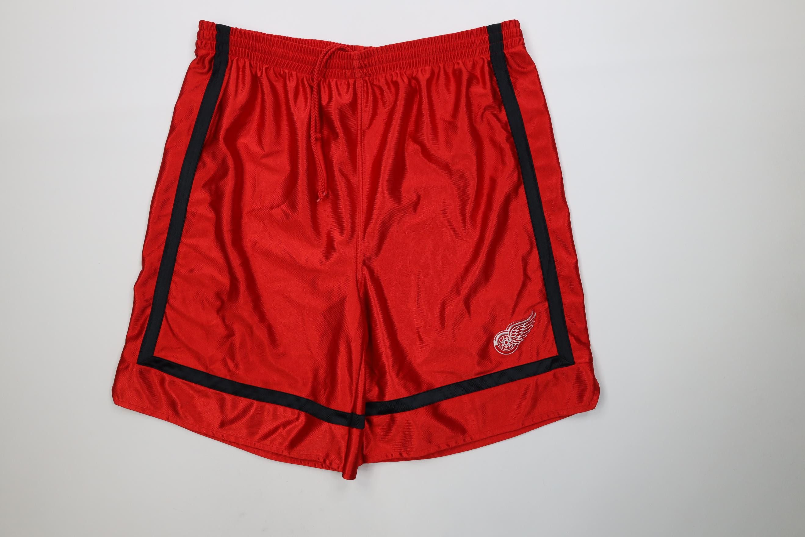 Vintage Vintage 90s Polyester Dazzle Detroit Red Wings Hockey Shorts Size US 36 / EU 52 - 1 Thumbnail