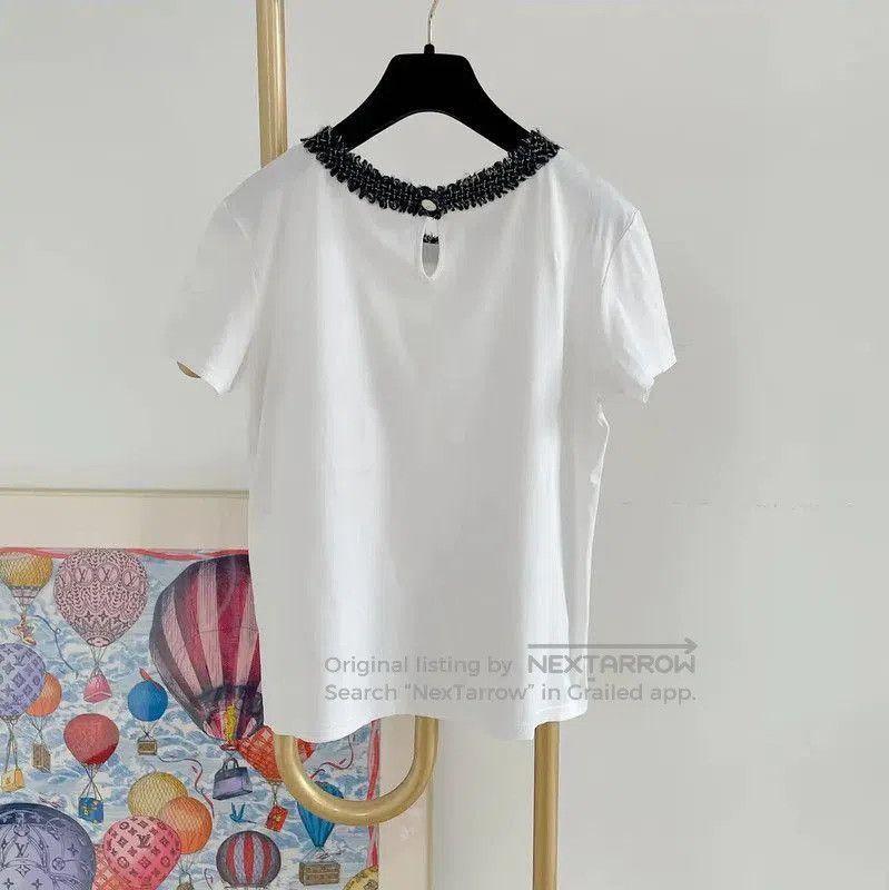 Chanel Chanel White Cotton Short Sleeve T-Shirt . Size XS / US 0-2 / IT 36-38 - 1 Thumbnail