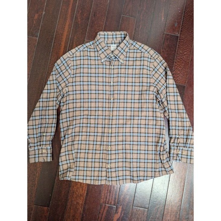 Strenstroms Stenstroms Brushed Cotton Button Down Flannel Plaid Shirt - Size US XL / EU 56 / 4 - 7 Thumbnail