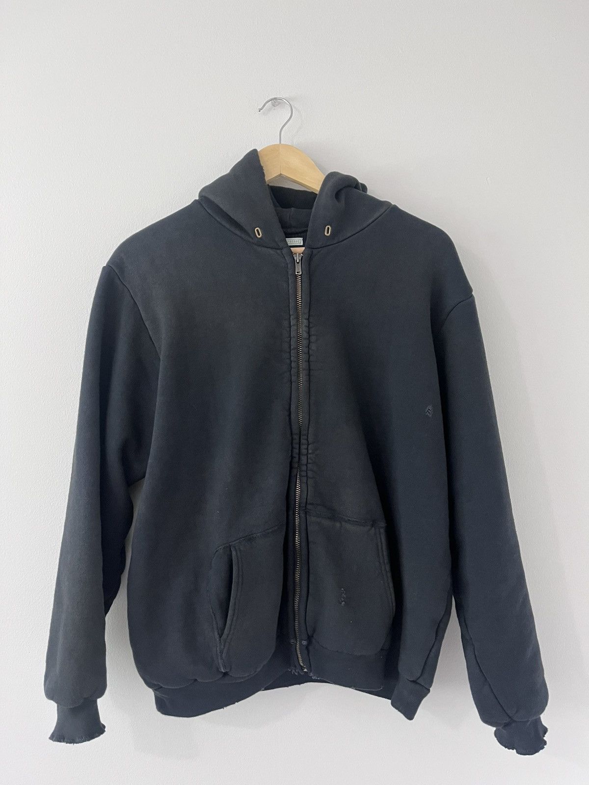 A.PRESSE Vintage Zip Hoodie Black sz2