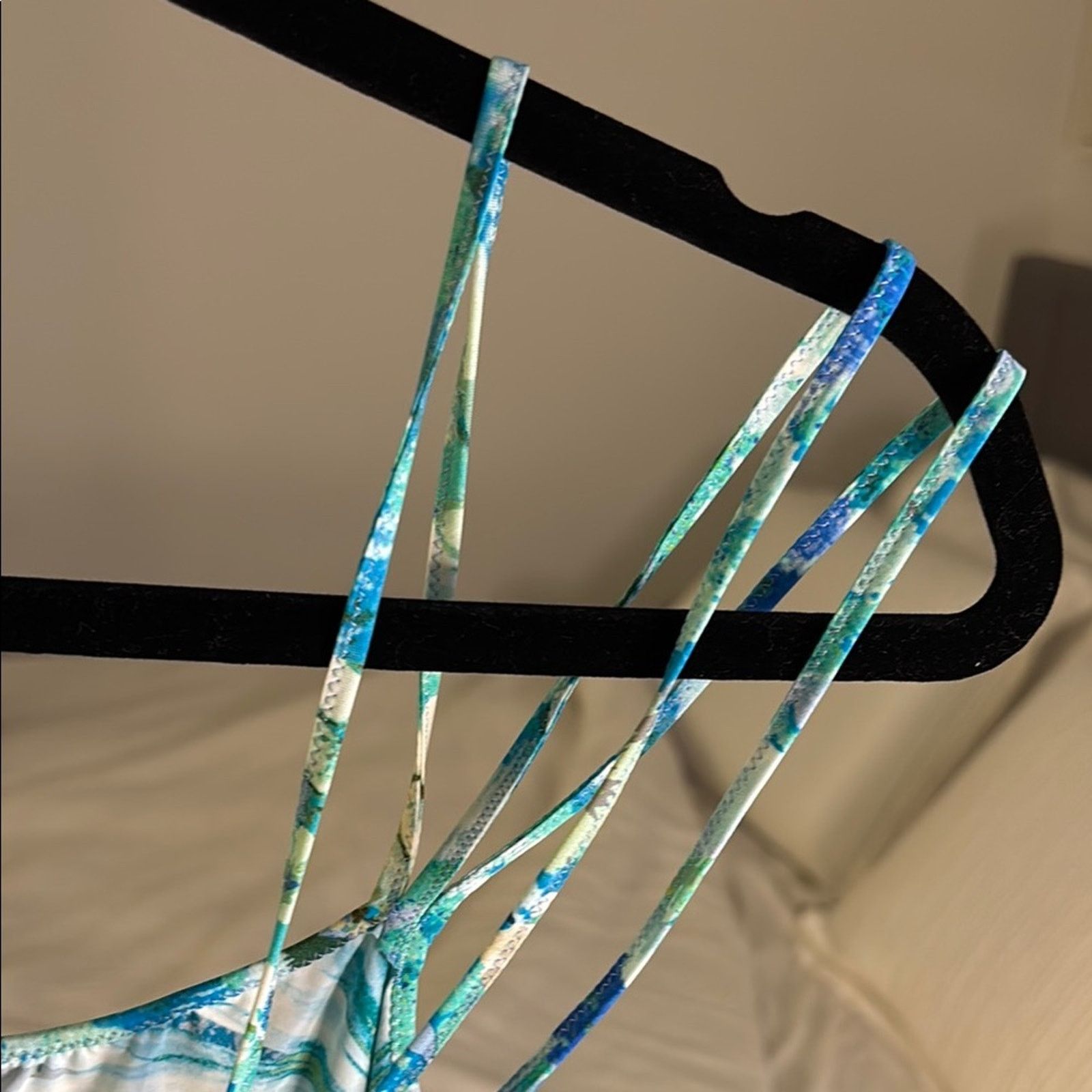 Blumarine NWT Hawaiian caracteres Paul Gauguin Blue Green Womens Top S Size S / US 4 / IT 40 - 6 Thumbnail