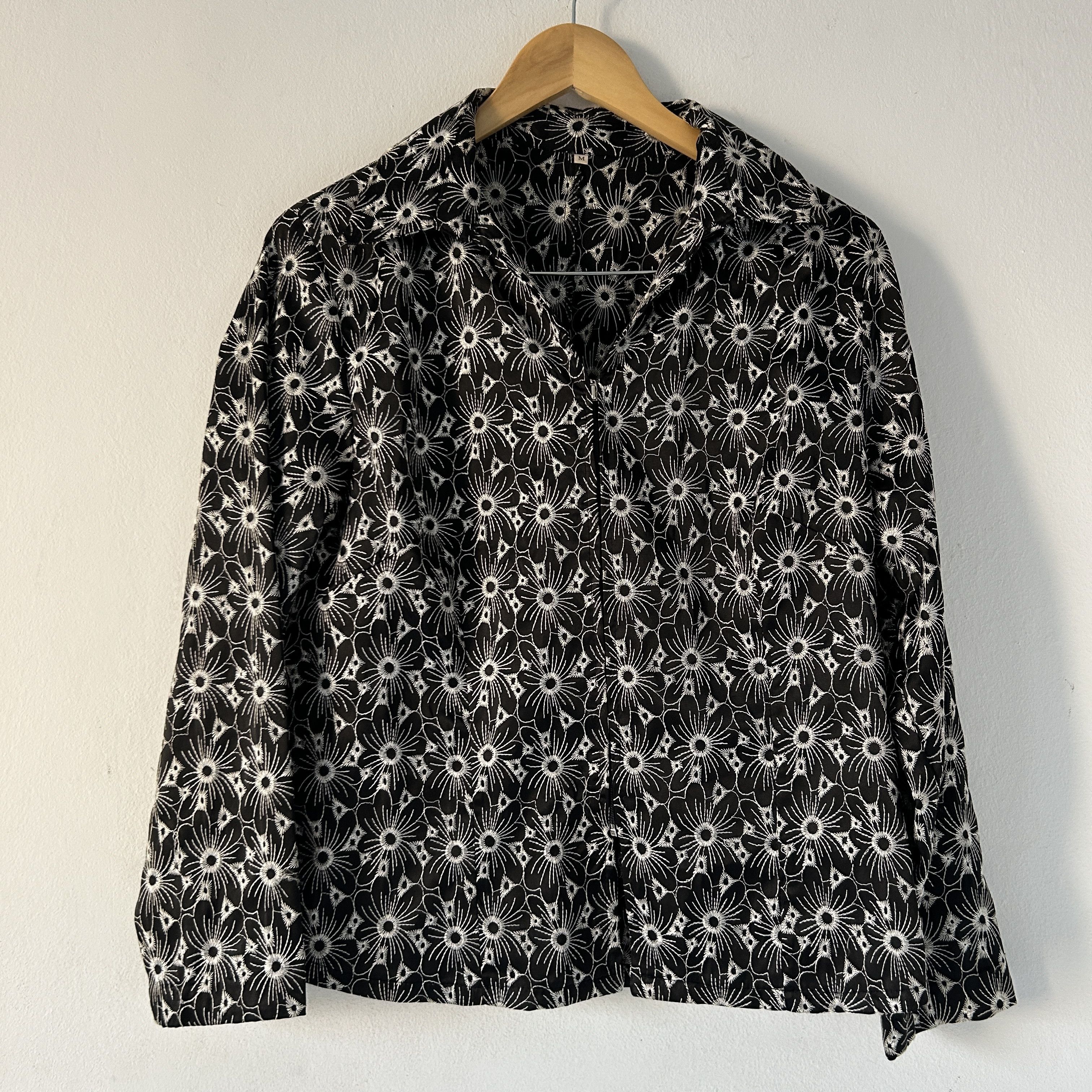 Vintage Vintage y2k embroidered flower zipper jacket Size M / US 6-8 / IT 42-44 - 7 Thumbnail