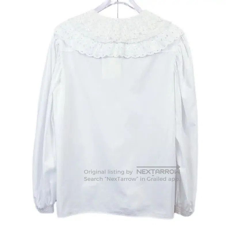 Miu Miu Miu Miu White Cotton Long Sleeve Shirt . Size S / US 4 / IT 40 - 1 Thumbnail