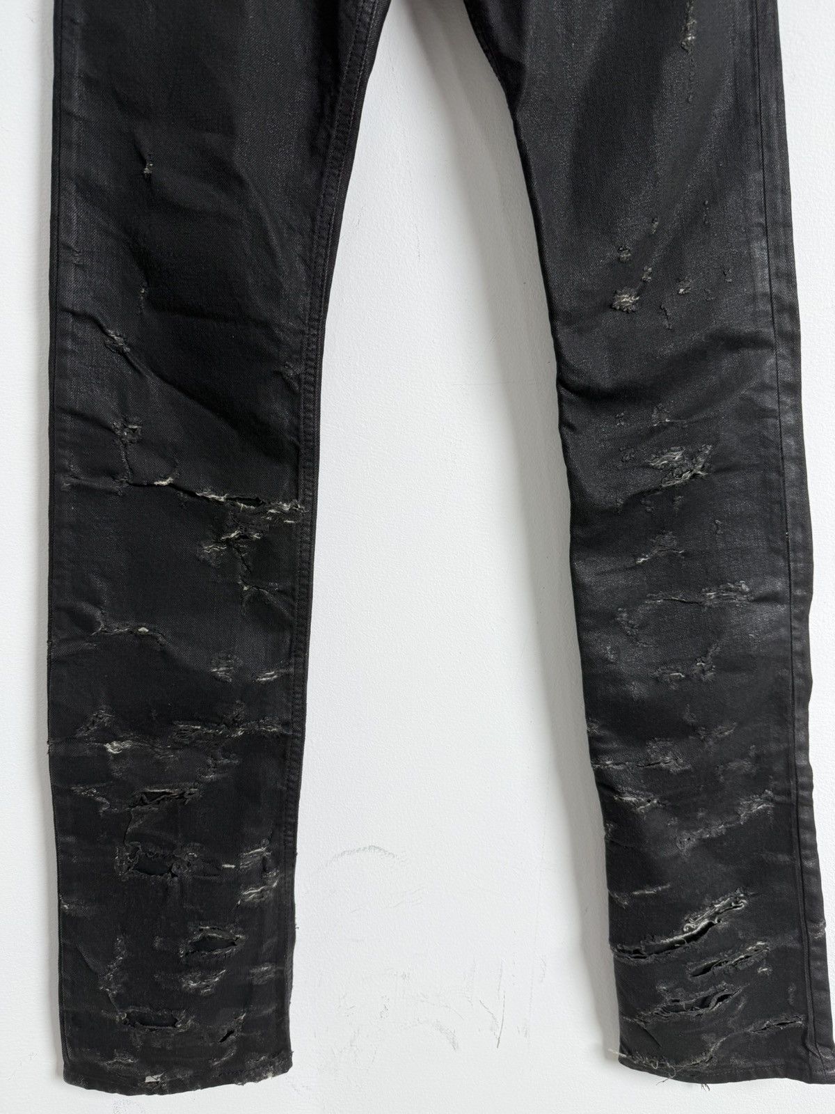 Dior Dior Hedi ss2004 Strip Waxed Denim Size US 32 / EU 48 - 2 Thumbnail