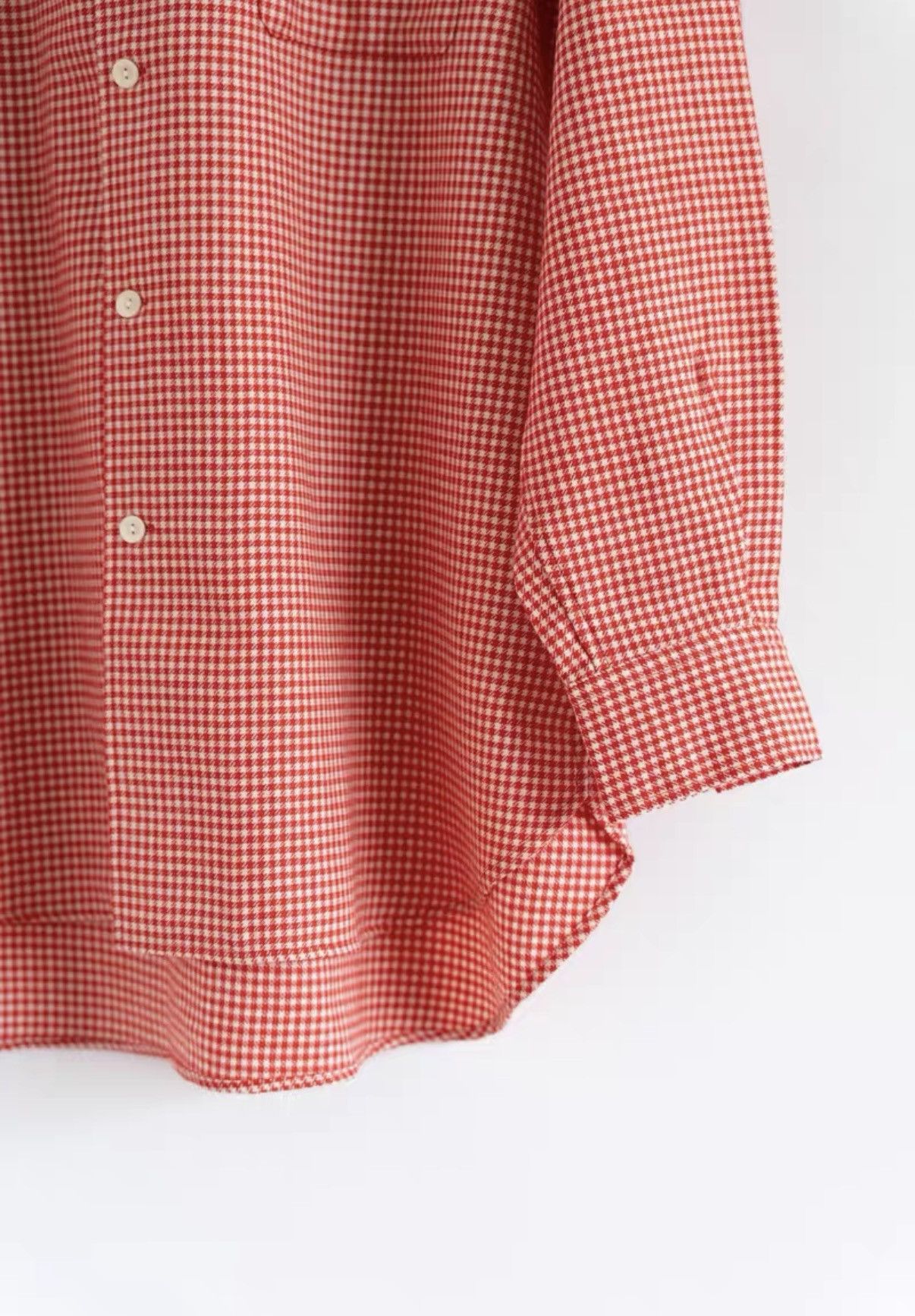 Yohji Yamamoto Yohji Yamamoto 93aw Houndstooth Red Shirt K4 Size US M / EU 48-50 / 2 - 4 Thumbnail