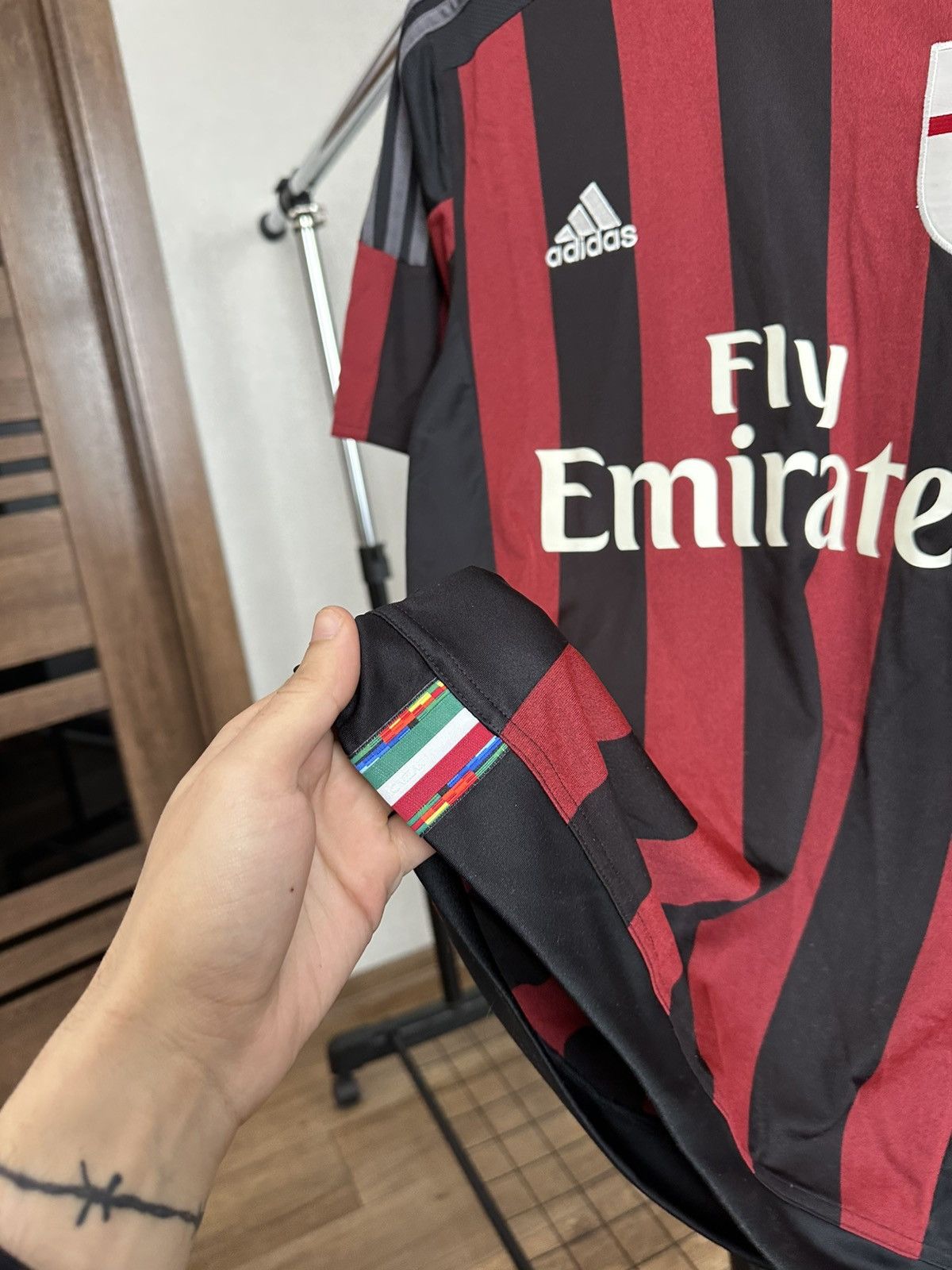 Adidas 2015/2016 Adidas AC Milan Bacca Soccer Jersey T-Shirt Size US S / EU 44-46 / 1 - 10 Thumbnail
