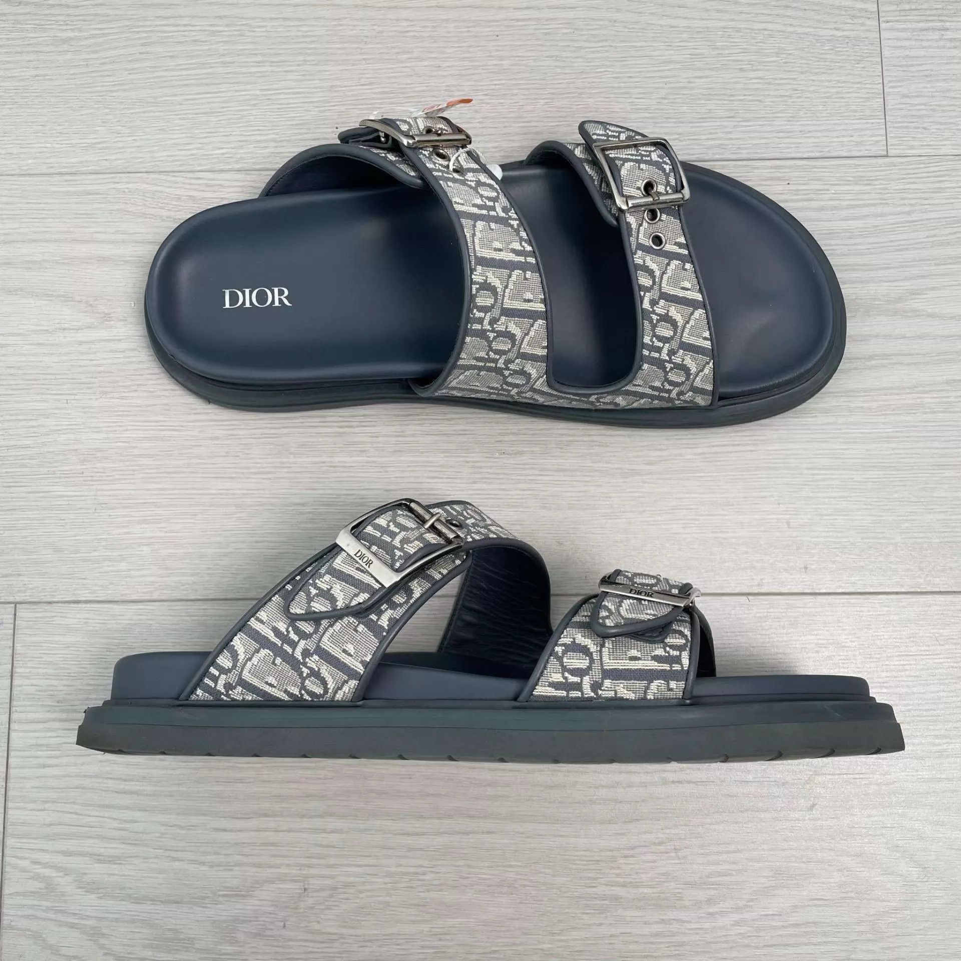 Dior Dior Oblique blue slippers 44 Size US 11 / EU 44 - 3 Thumbnail
