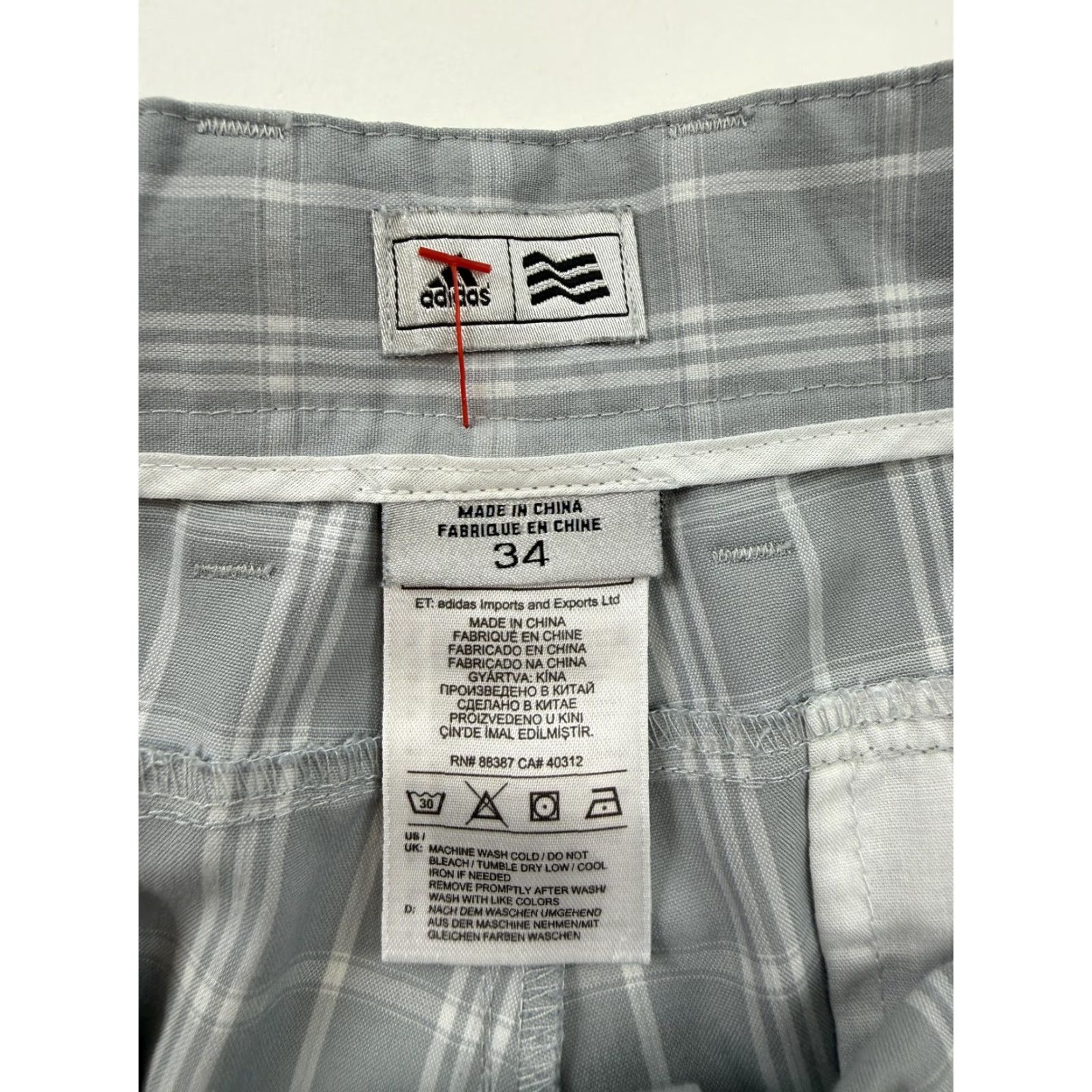 Adidas Adidas Shorts Mens 34 Gray Plaid Cargo Stretch 11 Inseam Golf Casual Outdoor Size US 34 / EU 50 - 4 Thumbnail