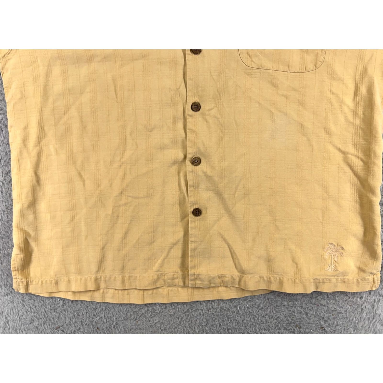 Tommy Bahama Tommy Bahama Shirt Men Extra Large Yellow Geometric 100% Silk Button Up Hawaiian Size US XL / EU 56 / 4 - 7 Thumbnail