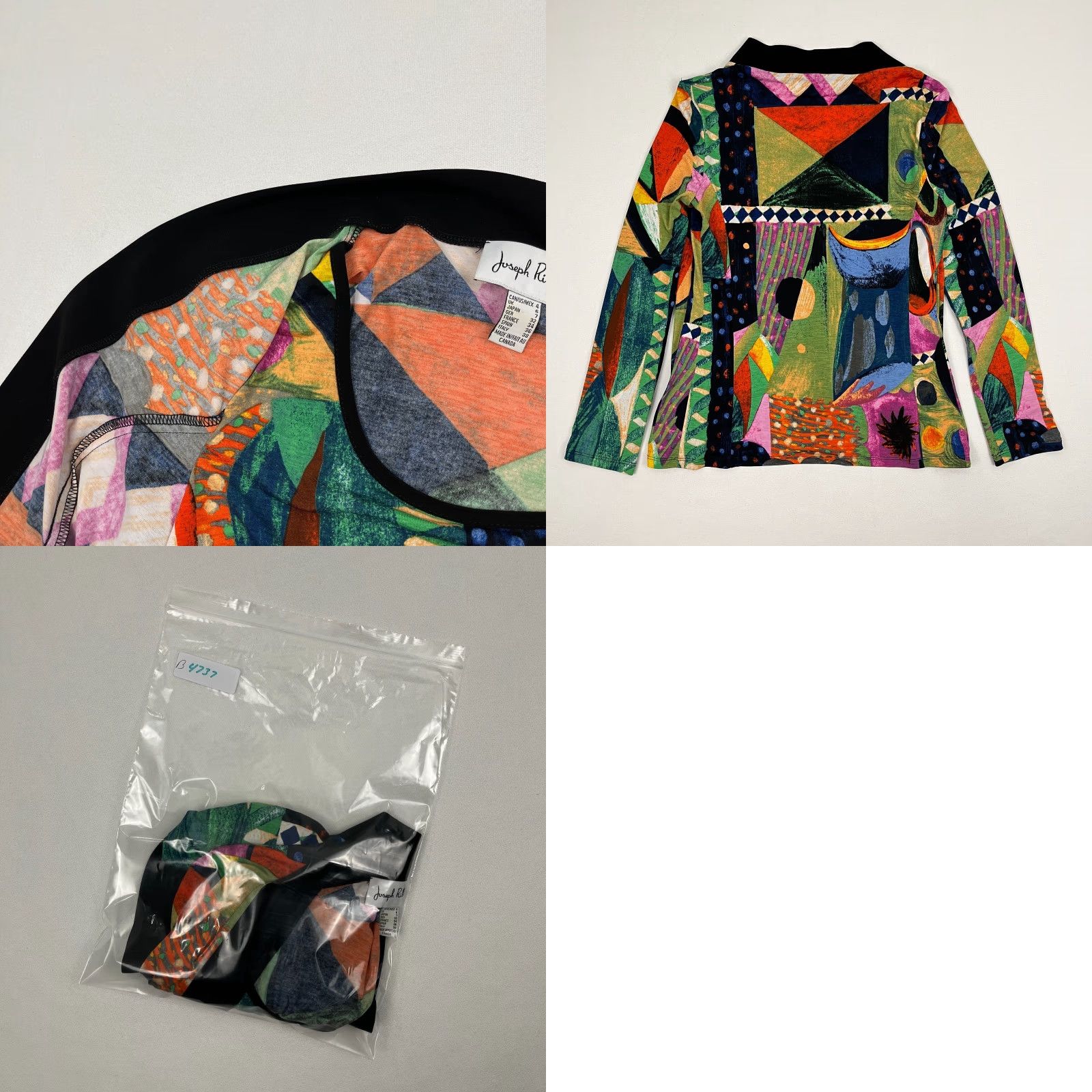 Joseph Ribkoff VINTAGE Joseph Ribkoff Blouse W/ Built in Tank Womens US 4 Abstract Artsy Bold Statement Size S / US 4 / IT 40 - 8 Thumbnail