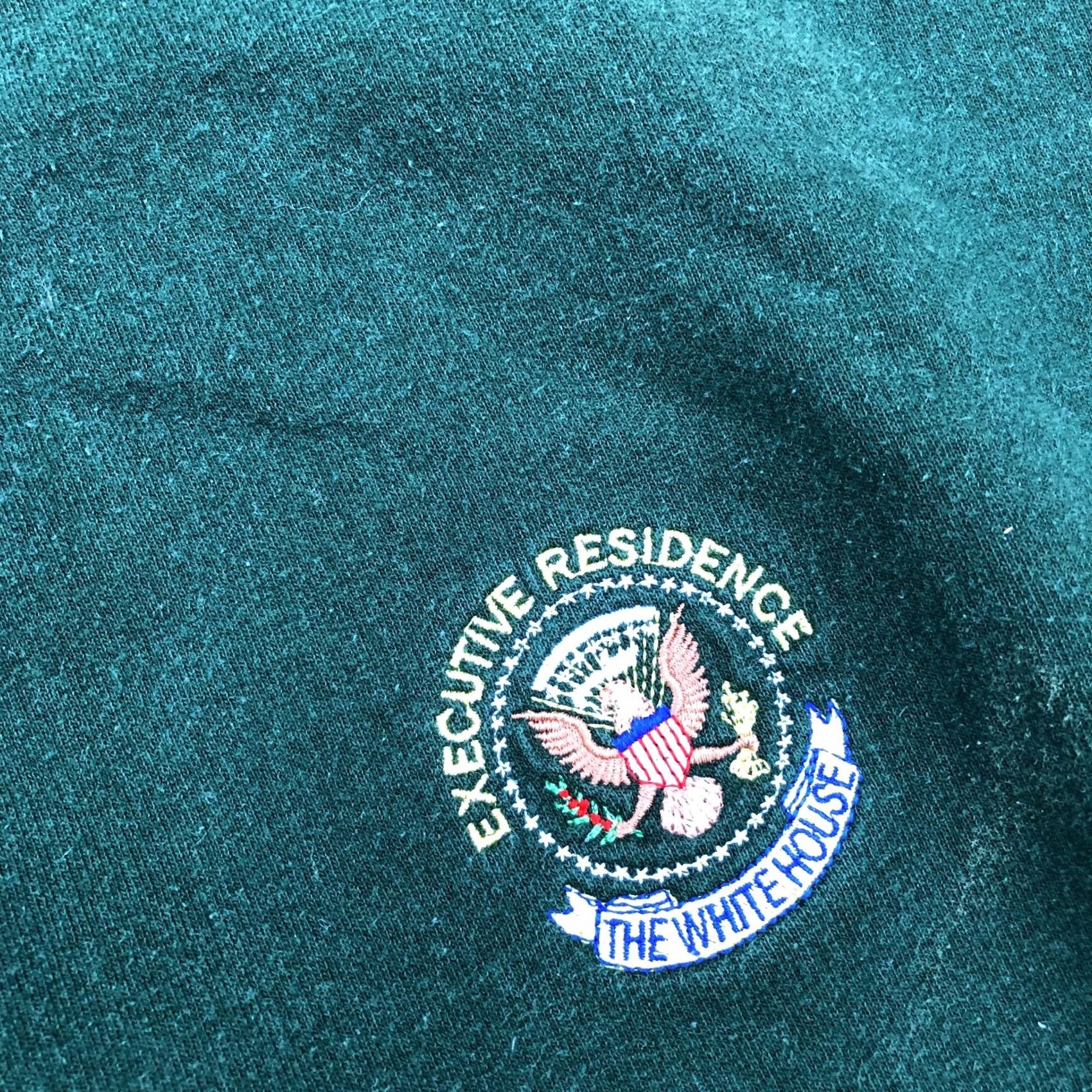 Gildan VINTAGE GILDAN Sweatshirt Crew Neck Mens LG Green 90s The White House Executive Residence Size US L / EU 52-54 / 3 - 2 Thumbnail