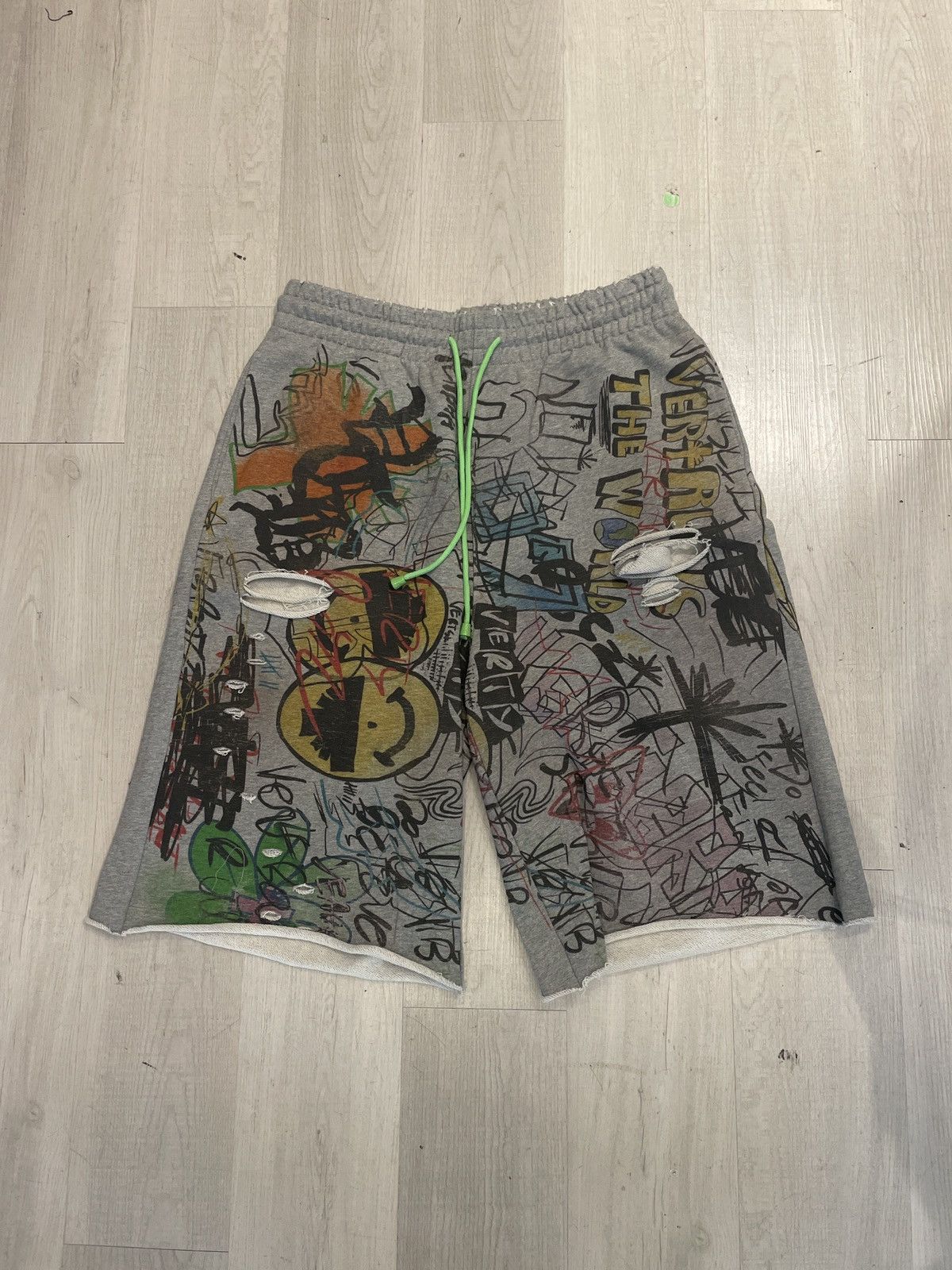 Vertabrae Detention Graffiti Sweat Shorts