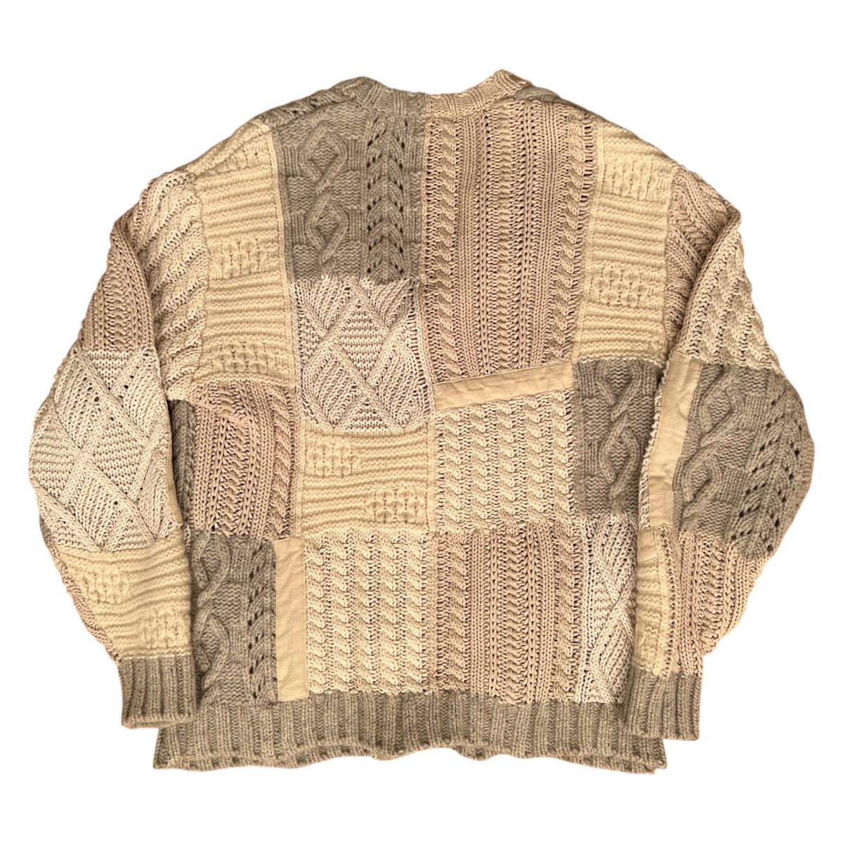Supreme FW23 Patchwork Cable Knit Cardigan Size US S / EU 44-46 / 1 - 2 Thumbnail