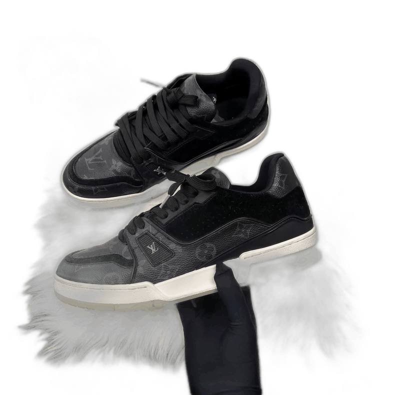 Louis Vuitton Louis Vuitton Black Trainer Sneakers Size 6.5 Size US 6.5 / EU 39-40 - 1 Thumbnail