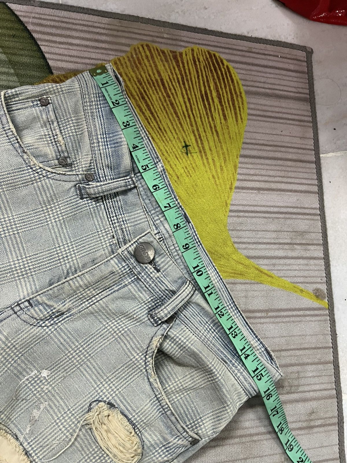 Japanese Brand 💥Flare💥Casva Painted Distressed Rare Jean Size US 31 - 3 Thumbnail