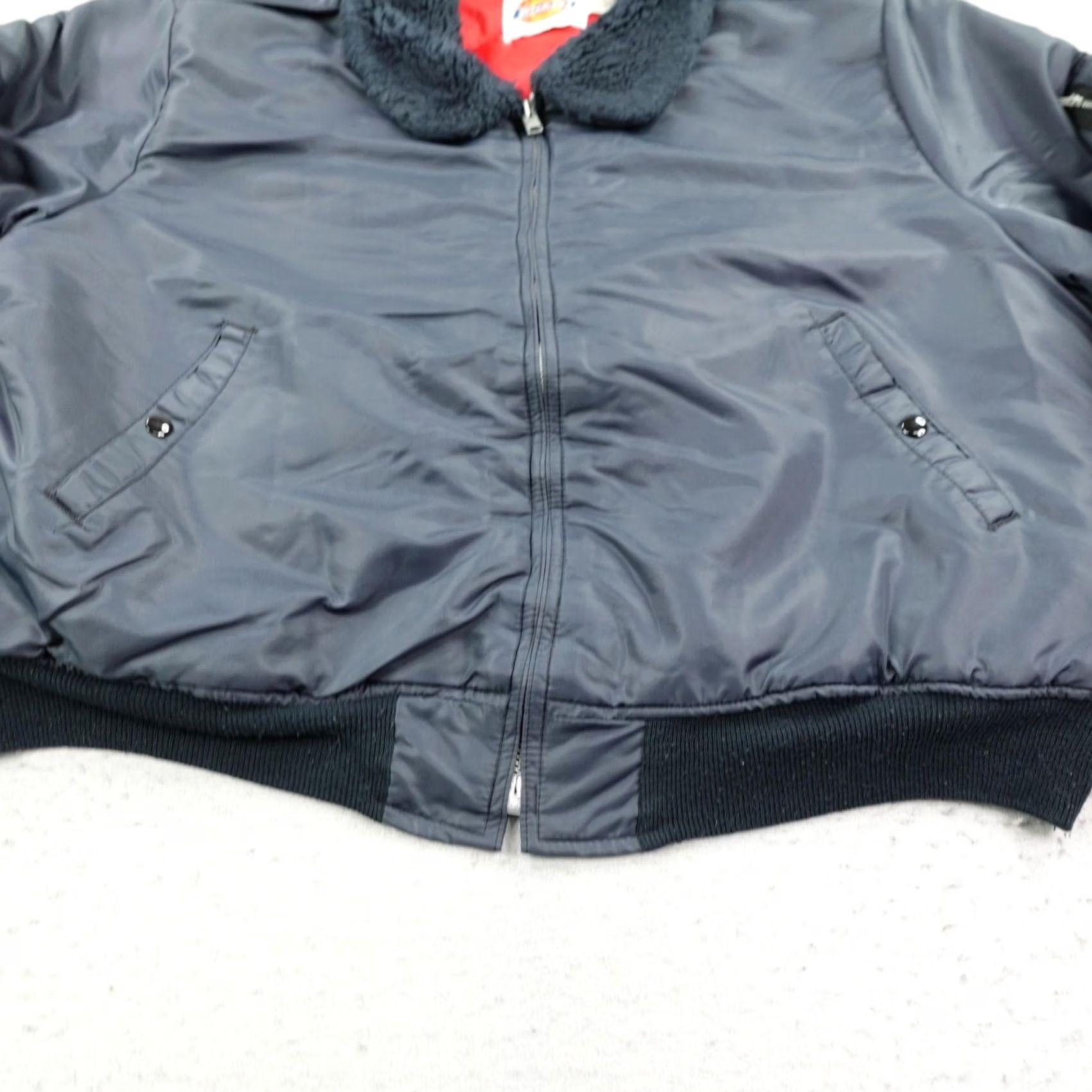 Dickies VINTAGE Dickies Jacket Mens 2XL Blue Sherpa Collar Insulated Bomber Coat USA Size US XXL / EU 58 / 5 - 3 Thumbnail