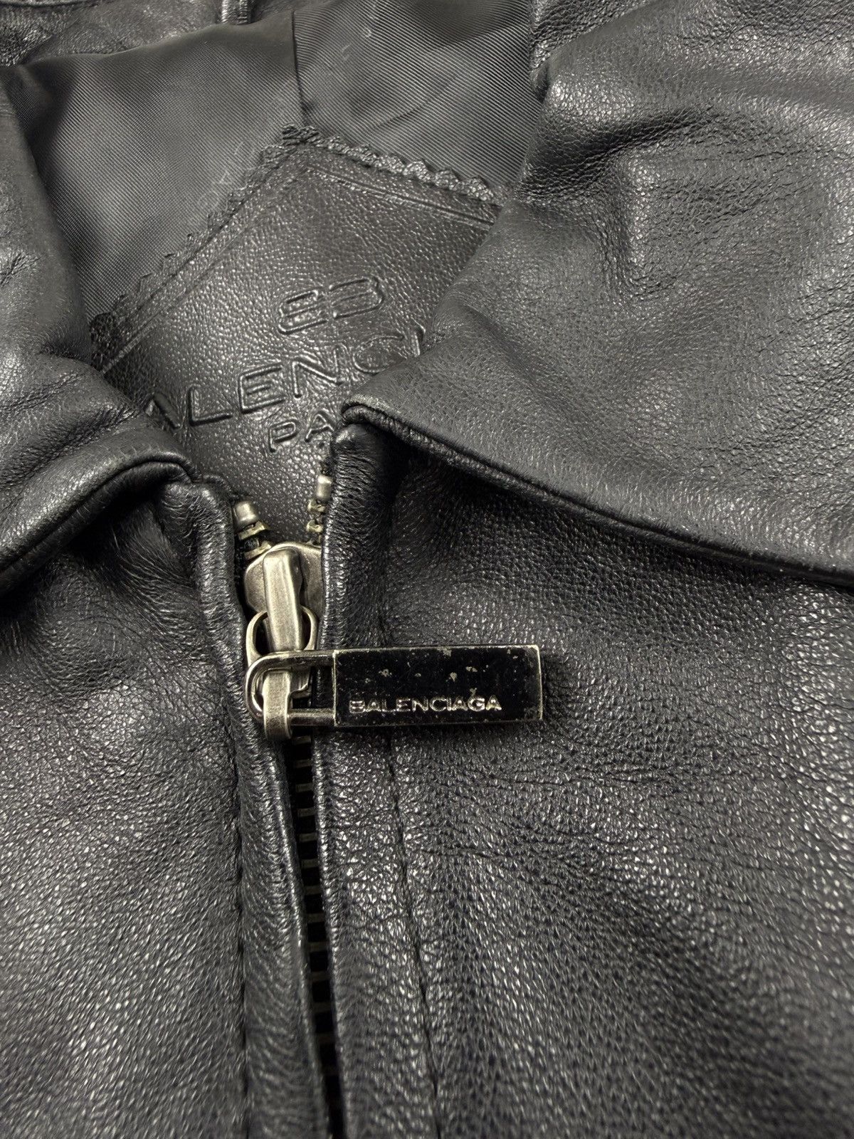 Balenciaga Vintage Balenciaga Zip Up Leather Jacket Size US M / EU 48-50 / 2 - 8 Thumbnail