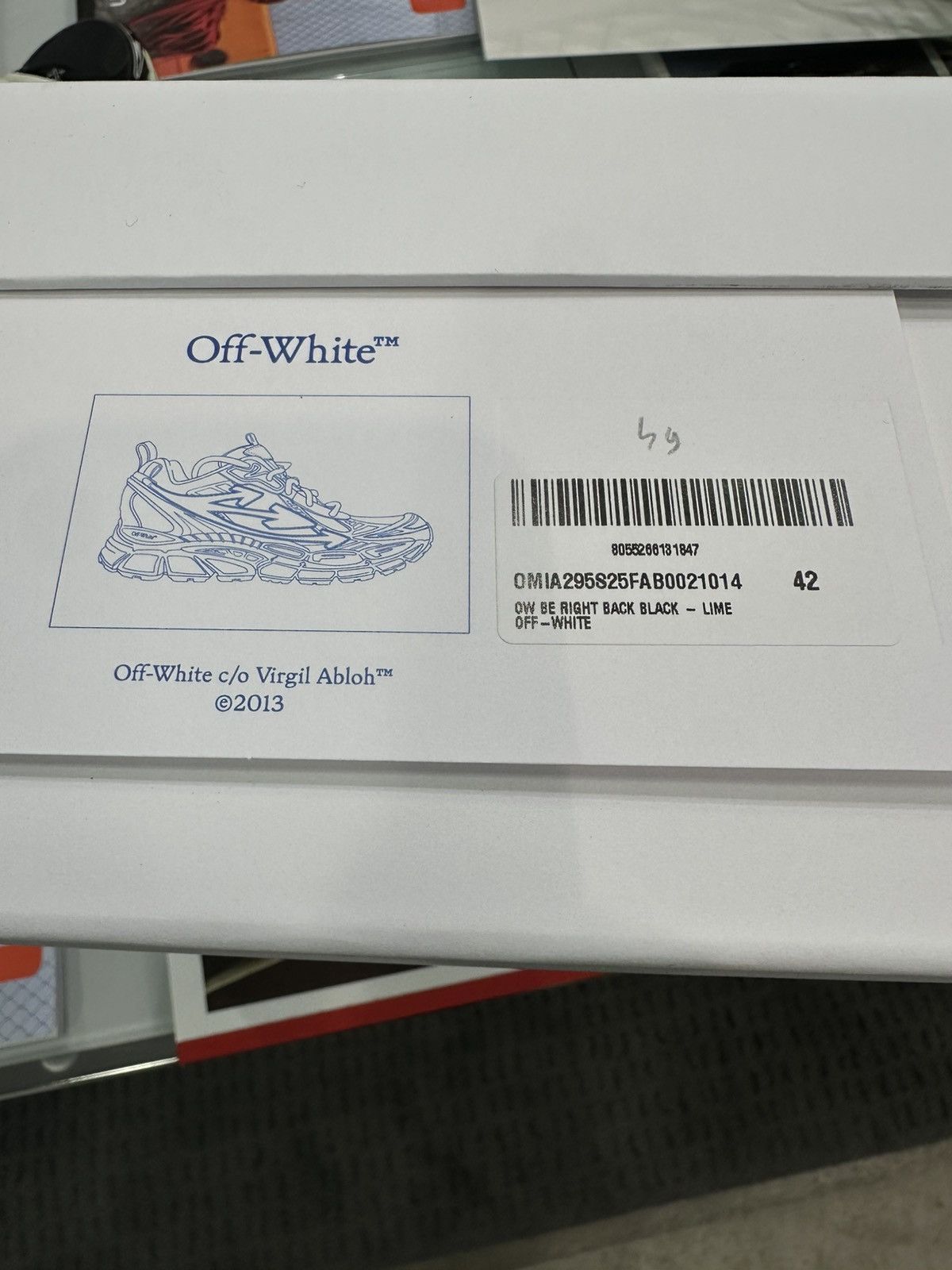 Off-White OFF-WHITE - Be Right Back Sneakers Black Lime Size US 9 / EU 42 - 7 Thumbnail