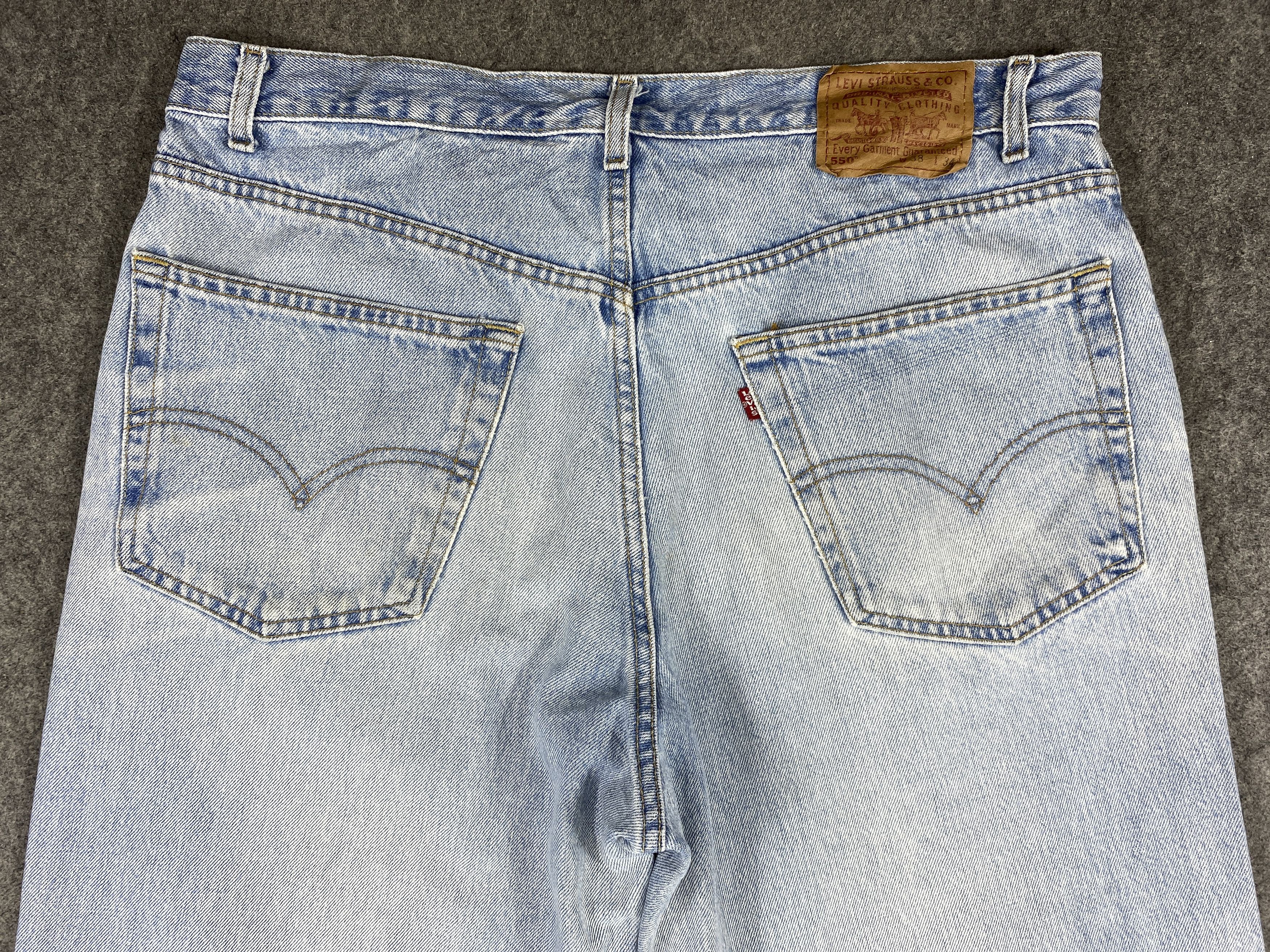 Japanese Brand Light Blue Wash Vintage Levi's 550 37x34 Denim -JN1795 Size US 37 - 5 Thumbnail