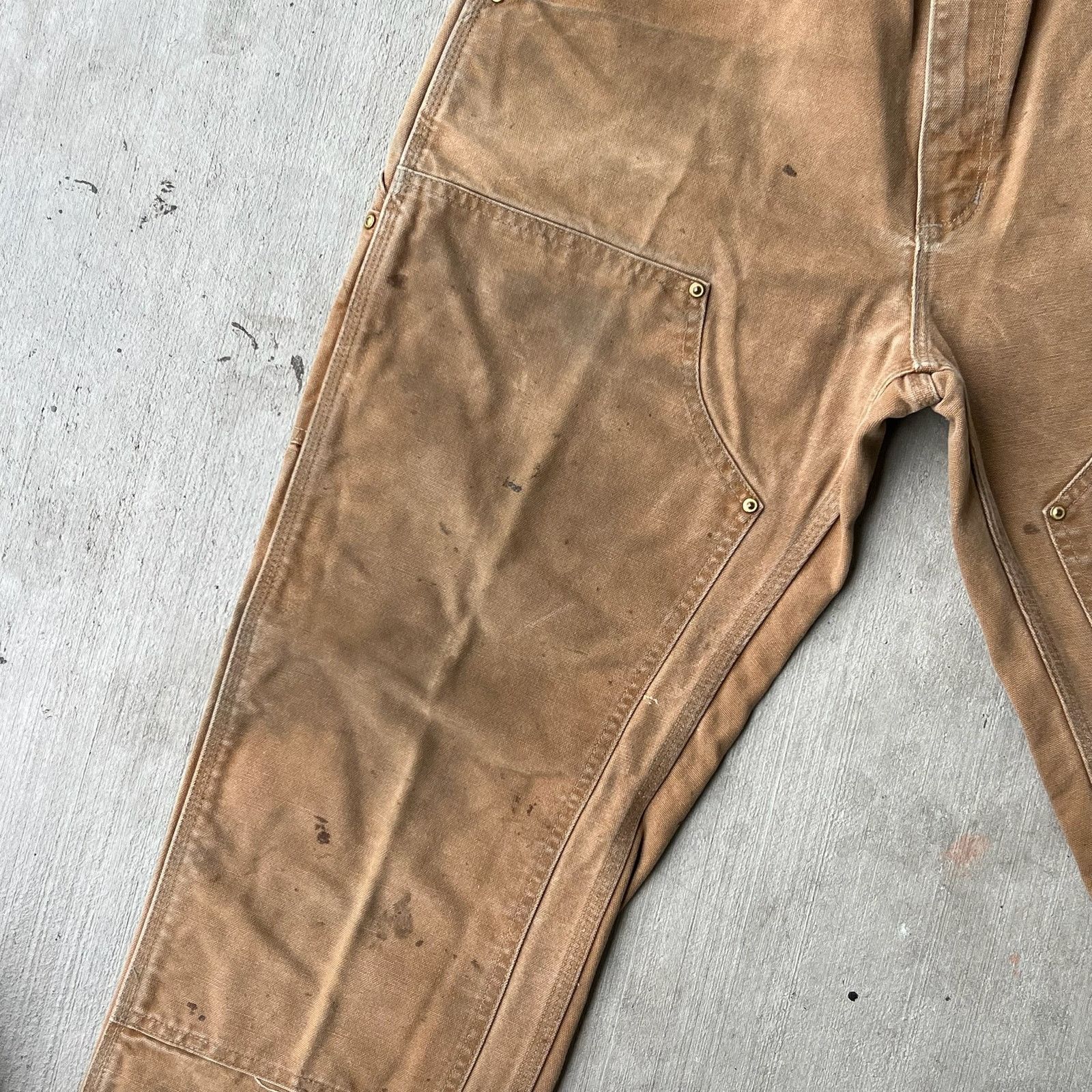 Carhartt × Vintage Carhartt brown double knee work wear carpenter pants Size US 32 / EU 48 - 7 Thumbnail
