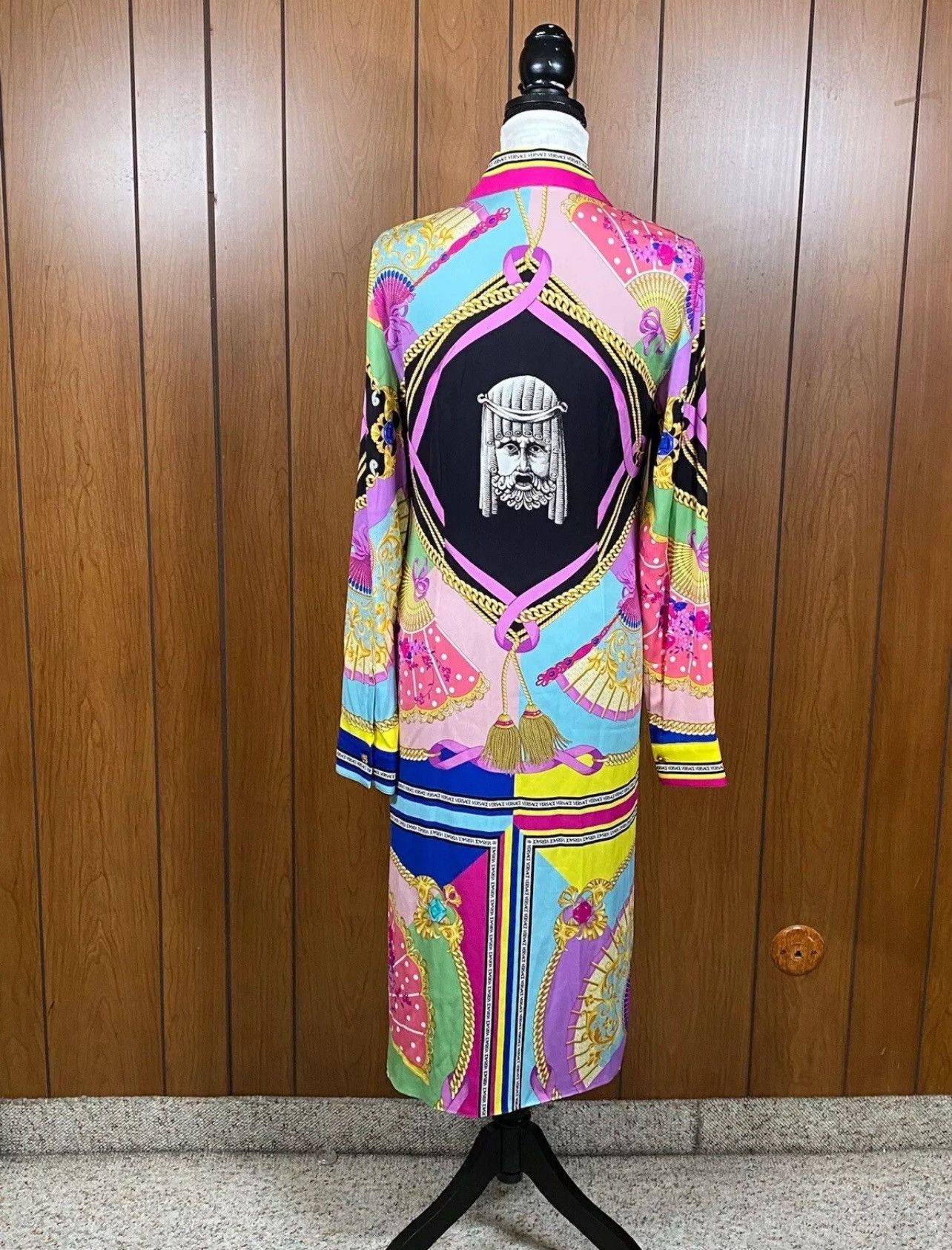 Versace Versace Ventagli Midi Shirt Dress size 48/us size 12 Size XL / US 12-14 / IT 48-50 - 10 Thumbnail