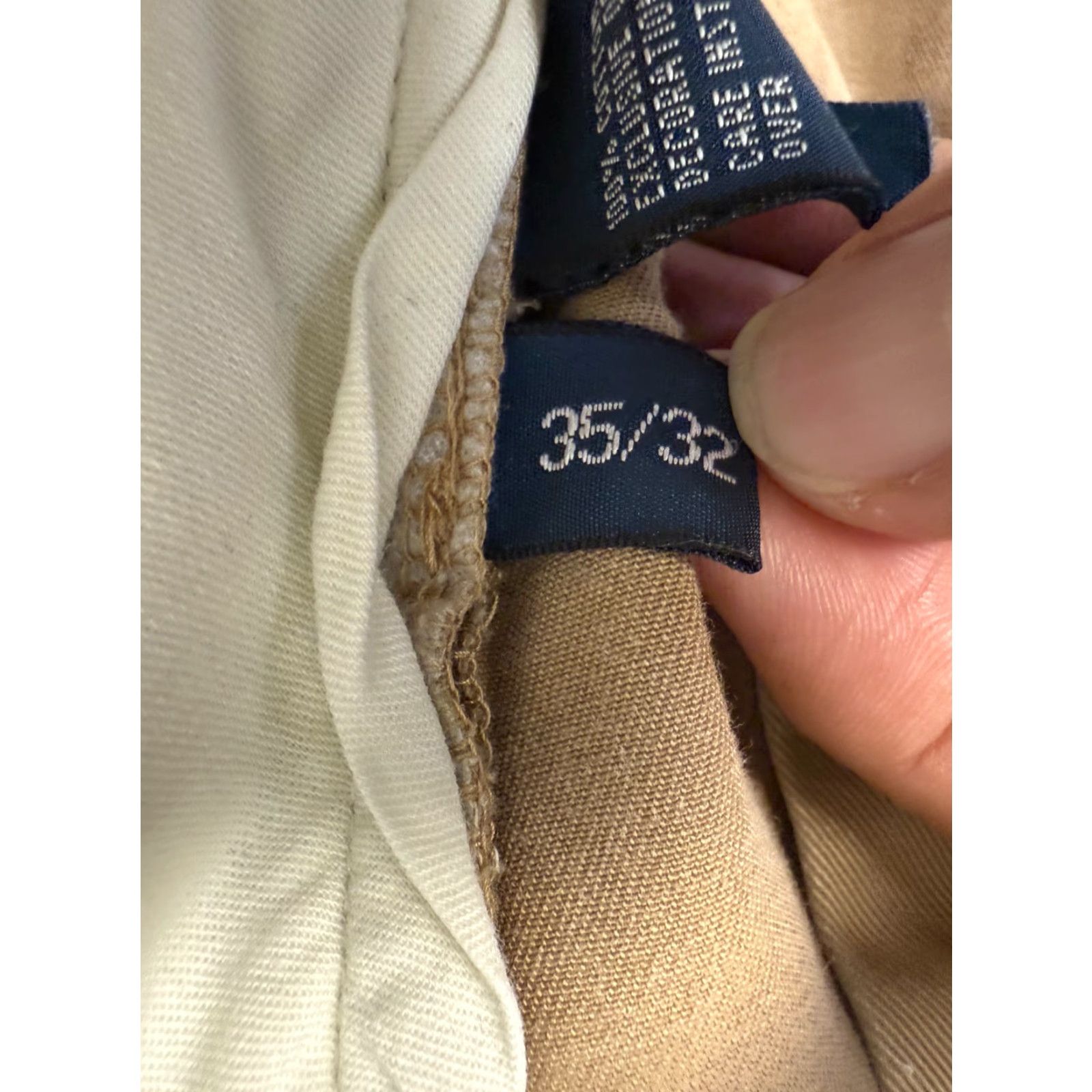 Polo Ralph Lauren Polo Ralph Lauren Ethan Chino Pants Mens 35x32 Khaki Tan Pleated Slash Pockets Size US S / EU 44-46 / 1 - 7 Thumbnail