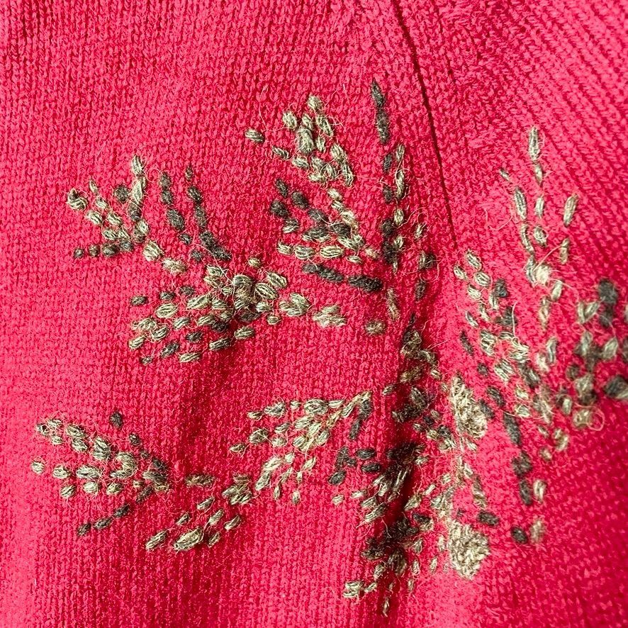 Vintage Womens Vintage Sweater Woolrich Medium Red Lambs Wool u Zip Size M / US 6-8 / IT 42-44 - 4 Thumbnail