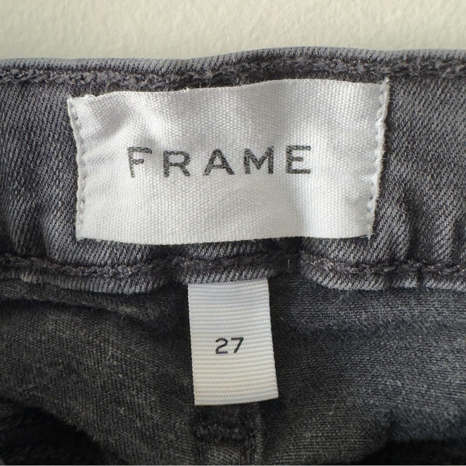 Frame Frame Le High Skinny Jeans Button Fly Denim High Rise Gray Size 27" / US 4 / IT 40 - 7 Thumbnail