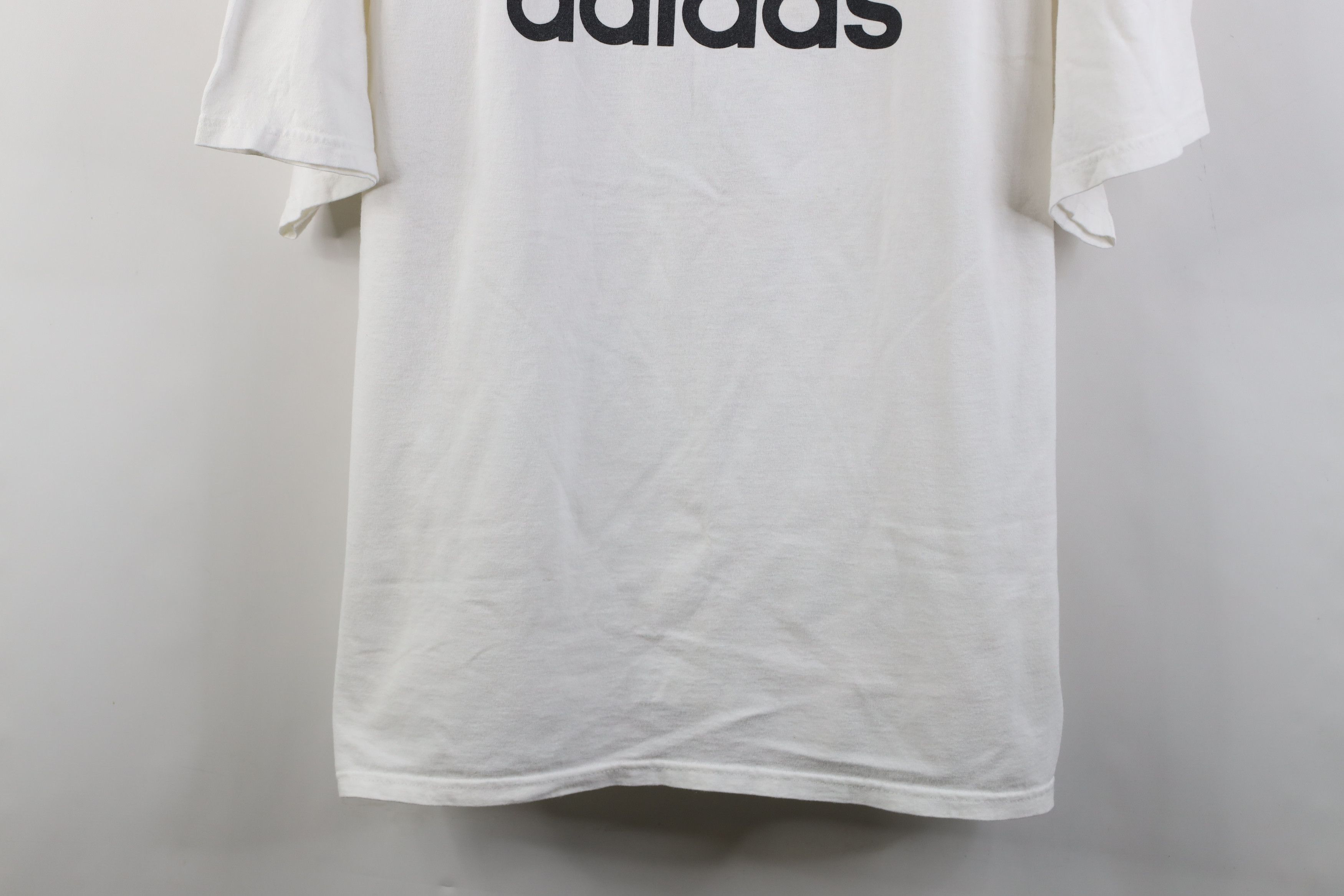 Adidas Vintage Y2K 2004 Adidas Spell Out Big Logo T-Shirt White Size US XXL / EU 58 / 5 - 3 Thumbnail
