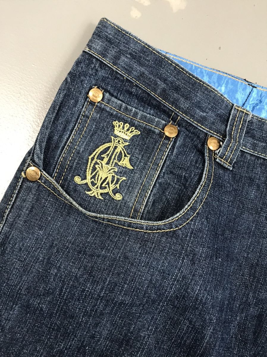 Christian Audigier × Ed Hardy × Vintage Rare vintage Christian Audigier crazy embroidered denim Size US 41 - 5 Thumbnail