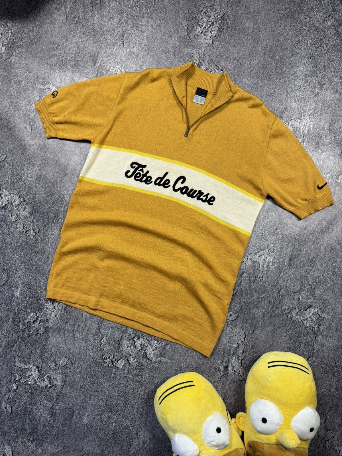 Nike Nike "Tête de Course" Vintage Cycling Knit Polo Size US XL / EU 56 / 4 - 2 Thumbnail