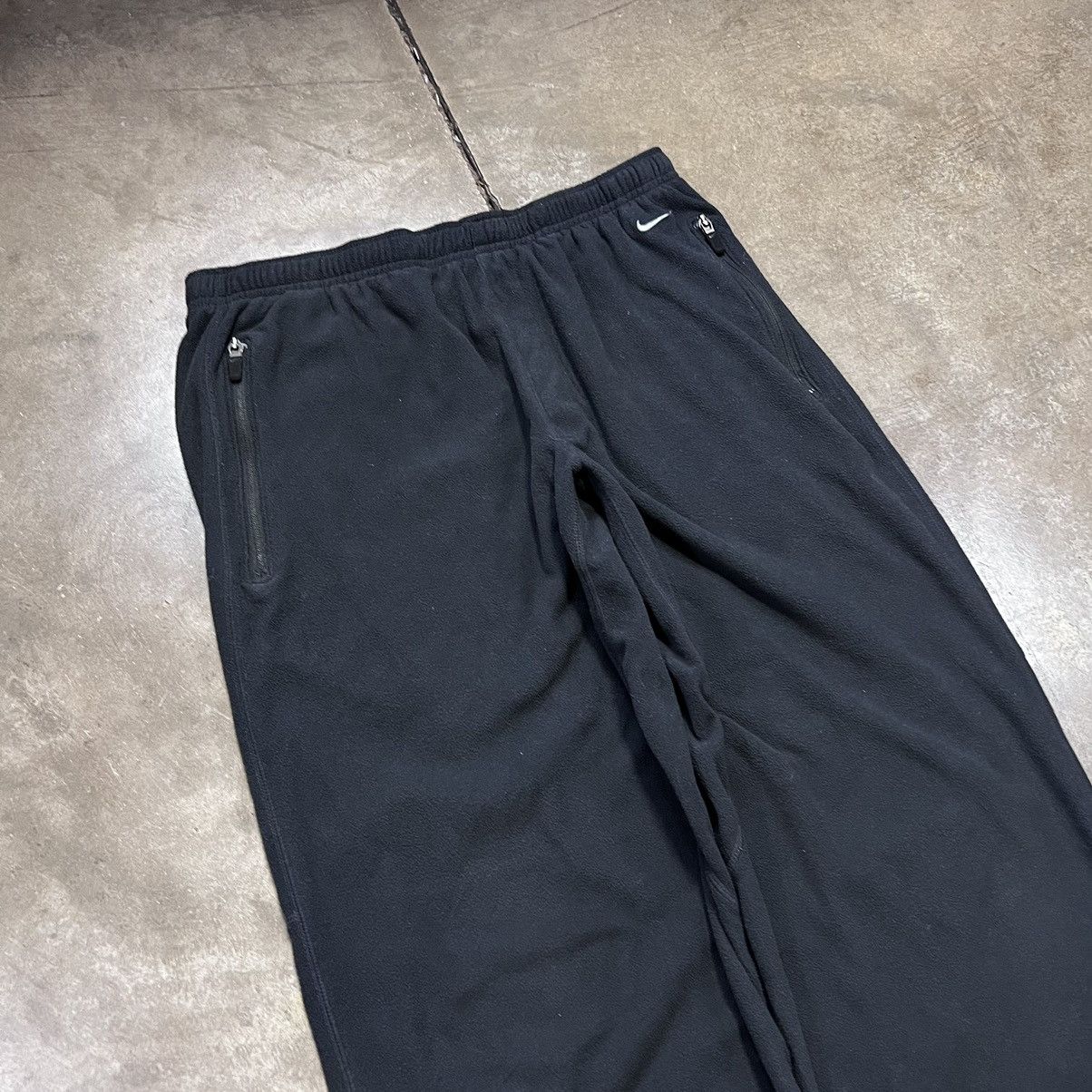 Nike × Vintage Vintage Y2K Nike Mini Swoosh Fleece Sweatpants Baggy Drill Size US 32 / EU 48 - 3 Thumbnail