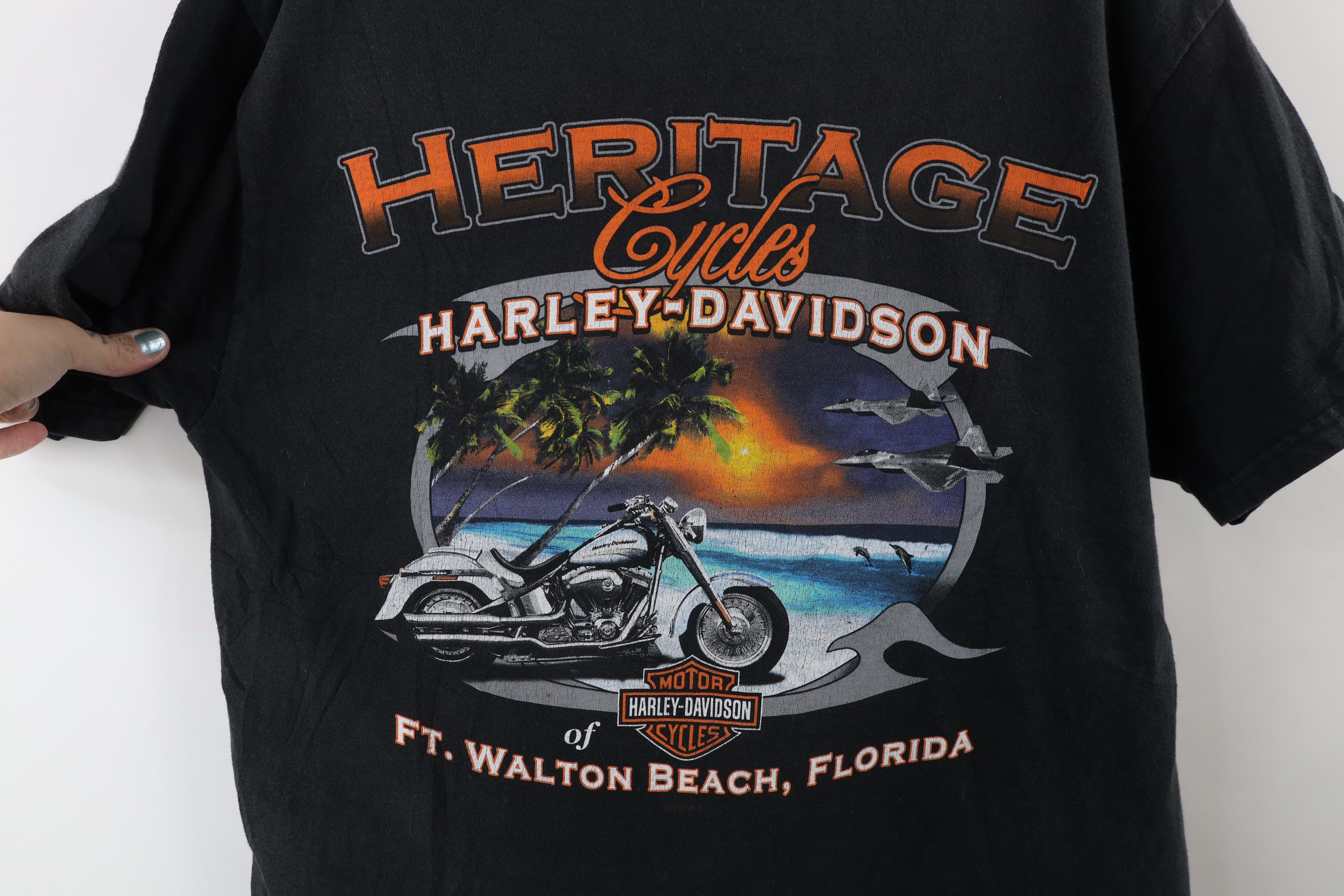 Harley Davidson × Vintage Vintage Harley Davidson Spell Out Steel Dragon T-Shirt USA Size US M / EU 48-50 / 2 - 6 Thumbnail