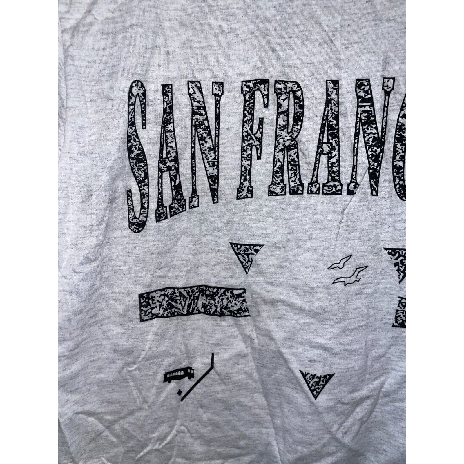 Jerzees Vintage San Fran Francisco Shirt Gray Tee Test Print VTG M Size US M / EU 48-50 / 2 - 2 Thumbnail