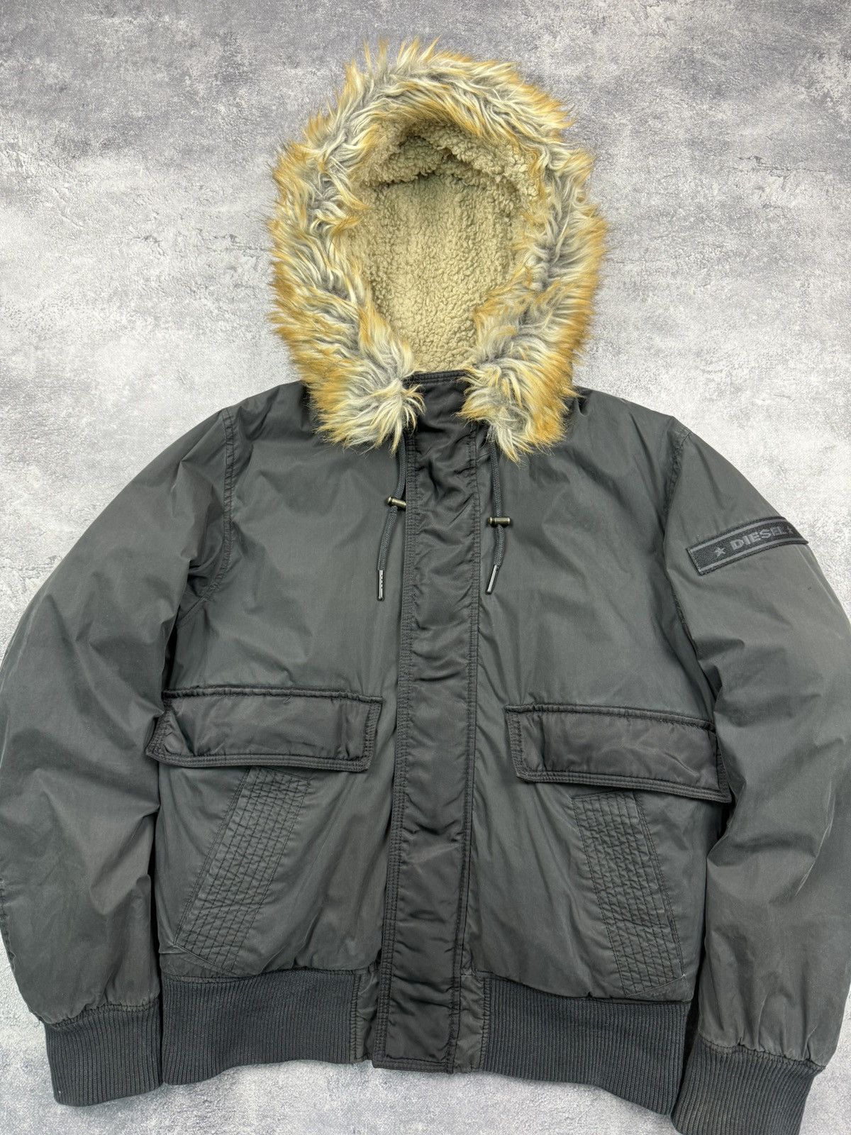 Diesel Diesel Y2K Fur Mohair Puffer Bomber Jacket Size US L / EU 52-54 / 3 - 7 Thumbnail