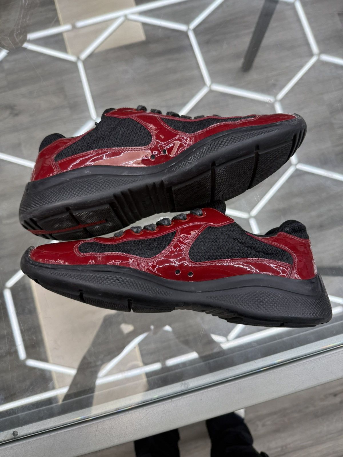 Prada Prada Cup Sneakers - Black/Red Size US 8 / EU 41 - 4 Thumbnail