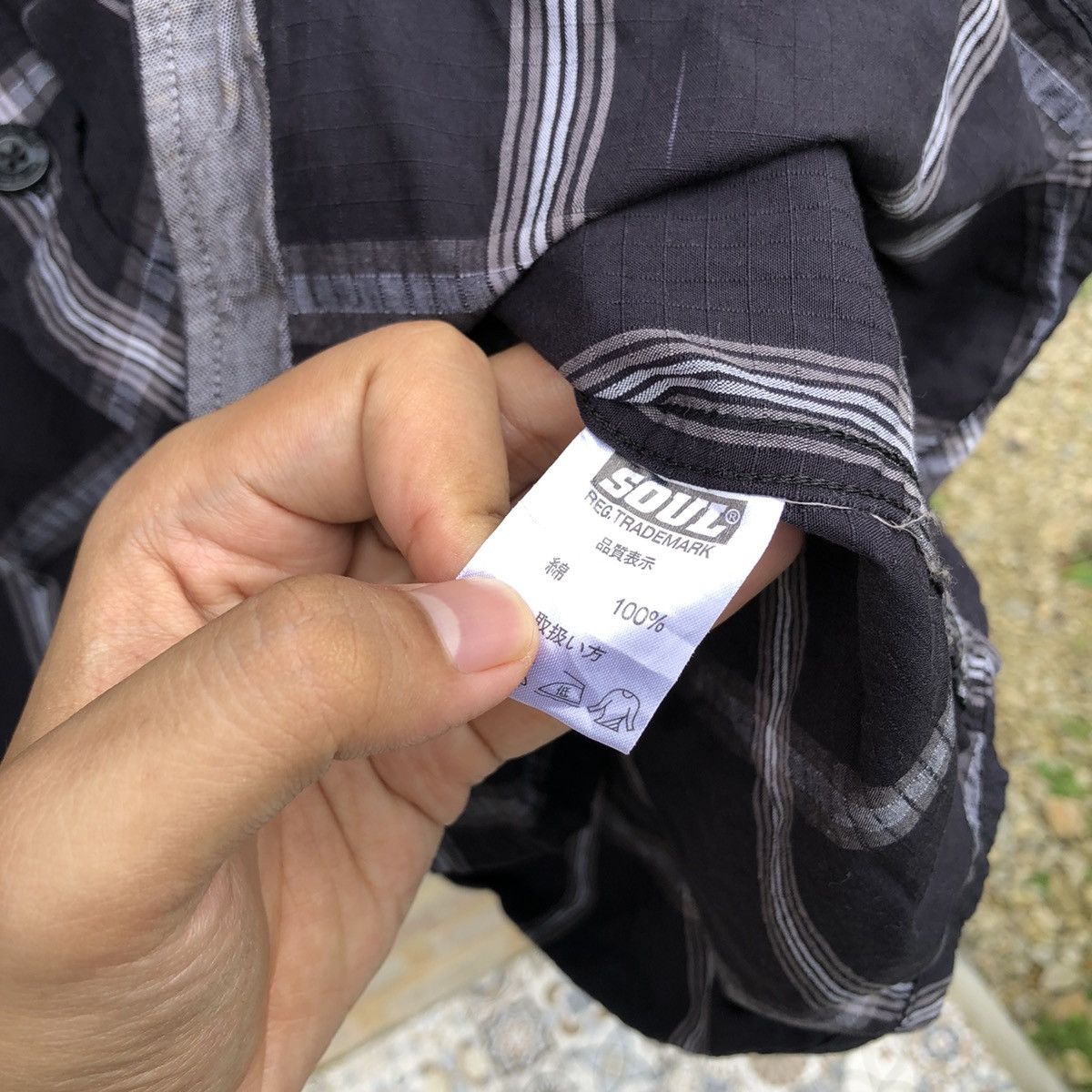 Japanese Brand × Vintage Vintage 90s Streetwear Baggy Soul Button Plaid 🍒 Size US XXL / EU 58 / 5 - 5 Thumbnail