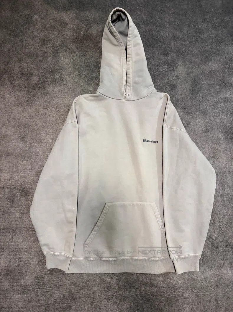 Balenciaga Balenciaga Embroidered Logo Long Sleeve Hooded Sweatshirt Size US L / EU 52-54 / 3 - 1 Thumbnail
