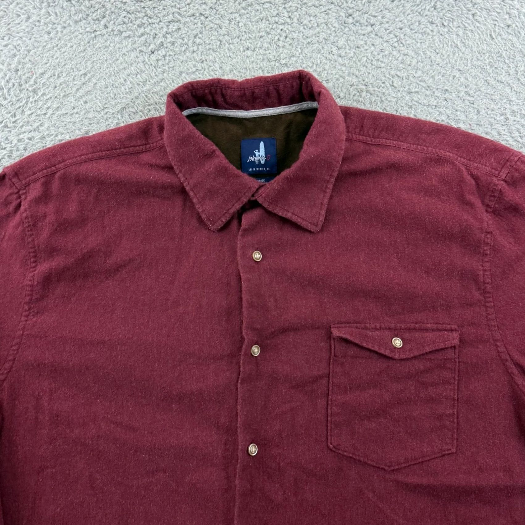 johnnie-O johnnie-O Shirt Mens L Red Button-Up Chamois Long Sleeve Preppy Vintage: No Size US L / EU 52-54 / 3 - 4 Thumbnail