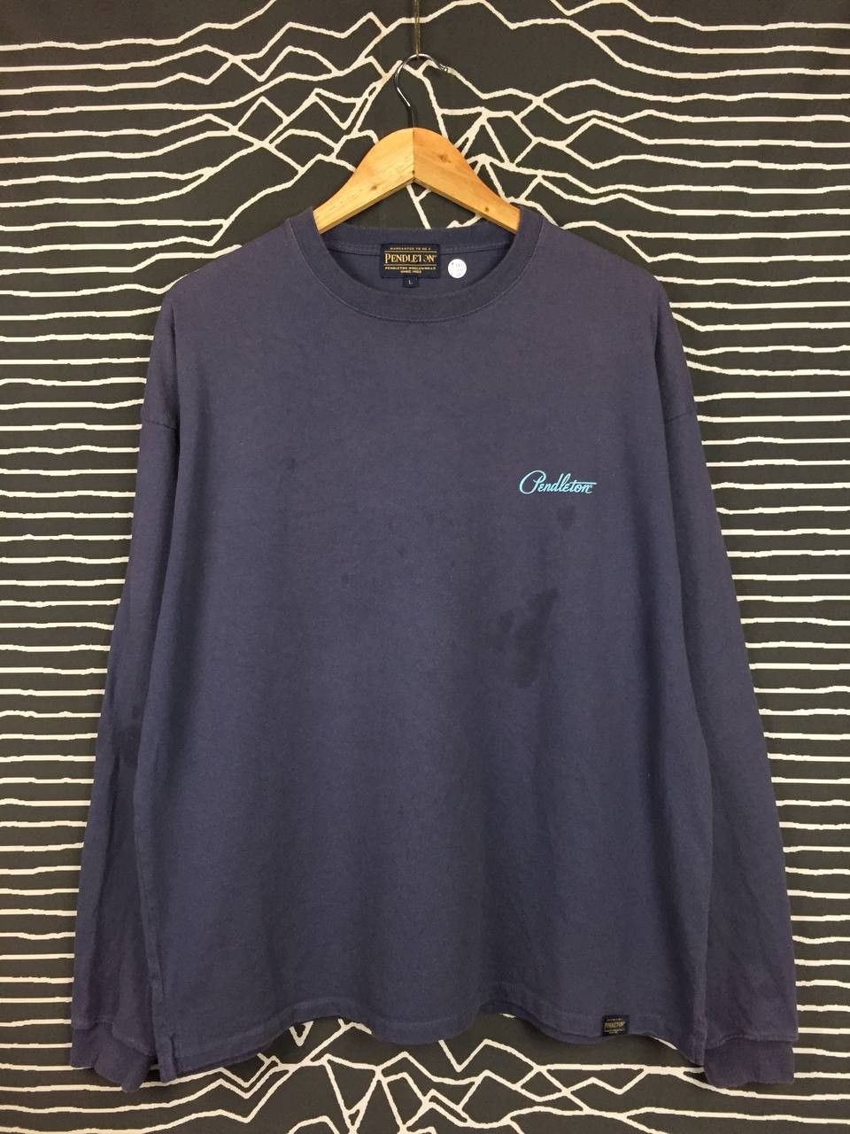 Pendleton × Vintage Vtg Pendleton Woolen Mills Navajo Aztec Style Longsleeve Tee Size US L / EU 52-54 / 3 - 5 Thumbnail