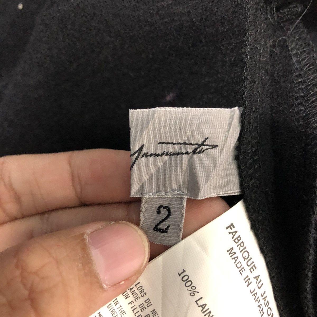 Yohji Yamamoto 🔥RICH BLACK VINTAGE SHORT SKIRT WOOL YOHJI YAMAMOTO Size 30" / US 8 / IT 44 - 12 Thumbnail