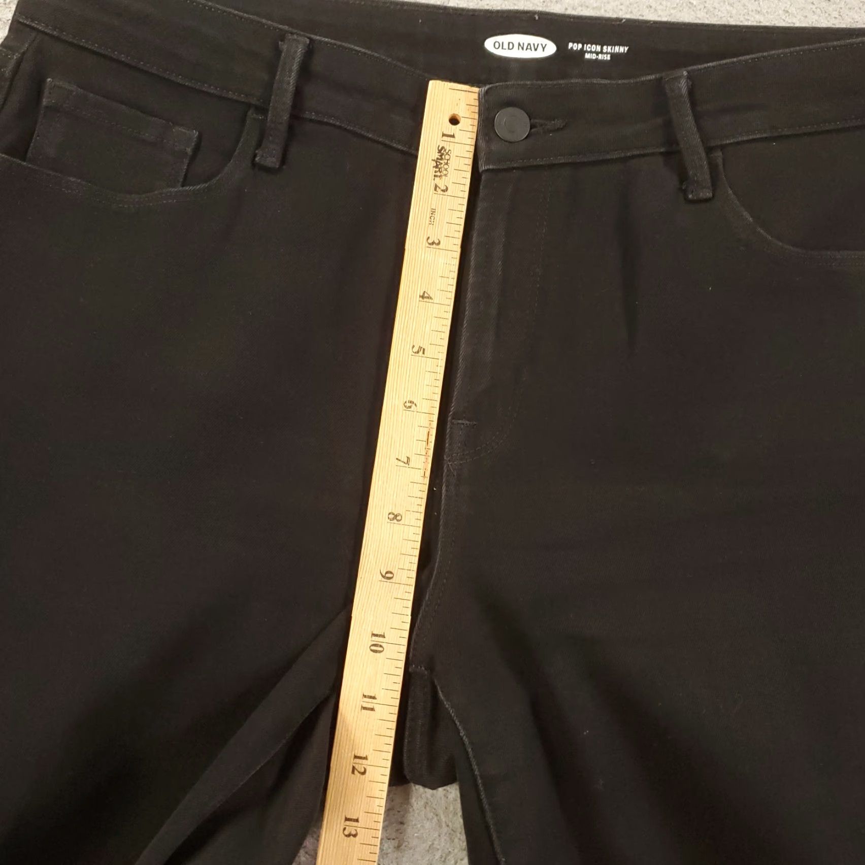 Old Navy Old Navy Jeans Womens 14 Black Denim Skinny 5-Pocket City Stretch Slim Regular Denim - Jeans Size 36" / US 14 / IT 50 - 5 Thumbnail