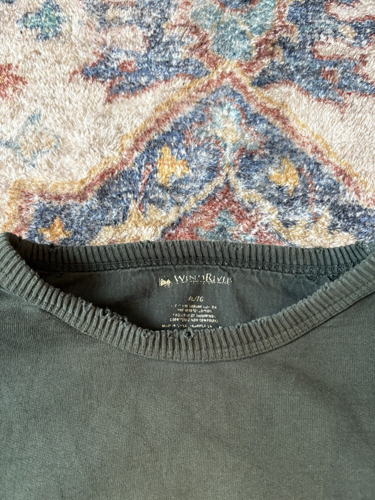 Windriver Windriver DISTRESSED Green Blank Pullover Crewneck Size XL Size US XL / EU 56 / 4 - 3 Thumbnail