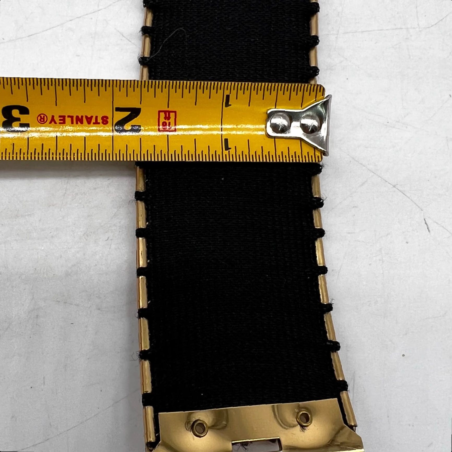 Vintage VINTAGE Reptile Design Belt Women 70s Belt SZ 23" Gold 2" Adjustable University Style Fashion Belt Womens Size ONE SIZE - 7 Thumbnail