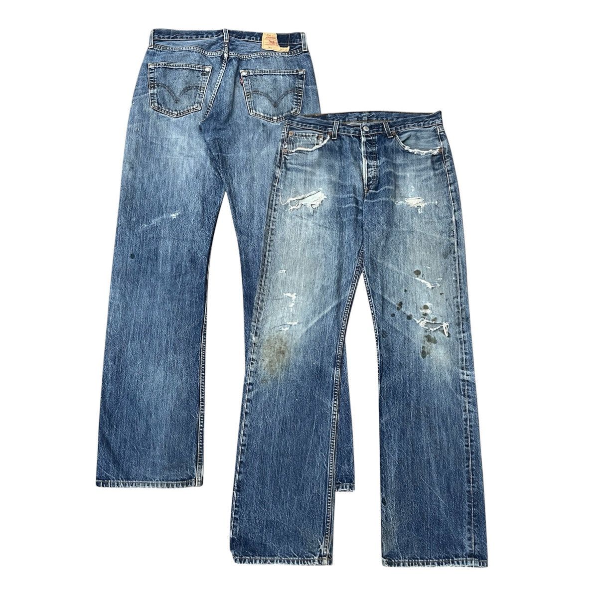 Levi's Vintage Clothing 2000s Levi's 501 Distresse Denim ifsixwasnine Size US 34 / EU 50 - 1 Thumbnail