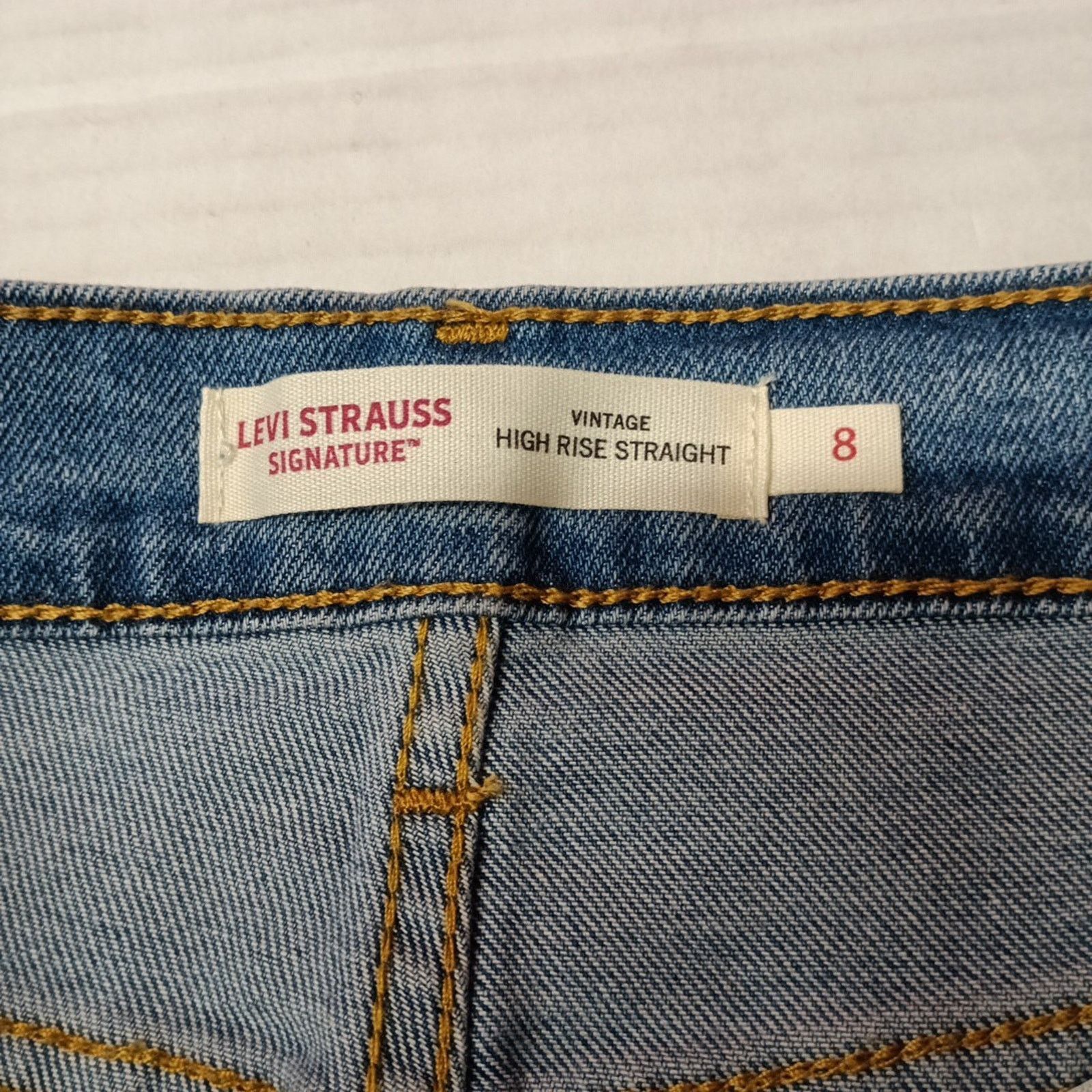 Levi's Levi Strauss Women’s Straight Jeans 8 29x27 Blue High Rise Size 30" / US 8 / IT 44 - 6 Thumbnail