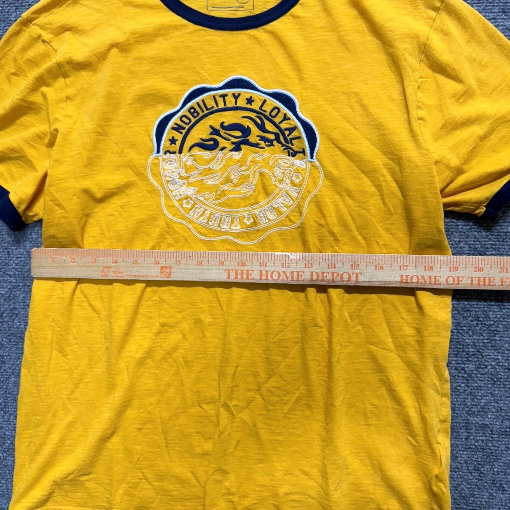 Express Express T-Shirt Men Large 100% Cotton Embroidered Skater Y2K Yellow Size US L / EU 52-54 / 3 - 5 Thumbnail