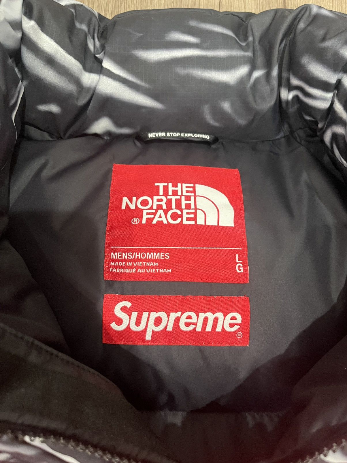 Supreme × The North Face Supreme x The North Face Printed Nuptse Trompe L’oeil Jacket Size US L / EU 52-54 / 3 - 5 Thumbnail