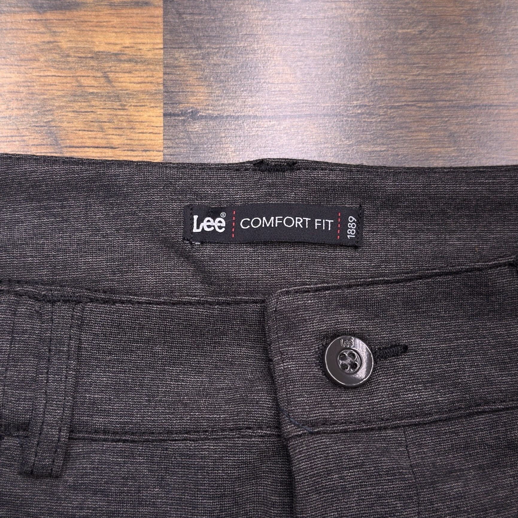 Lee Lee Comfort Fit Straight Pants Womens 14 Medium Black Heather New Size 36" / US 14 / IT 50 - 4 Thumbnail