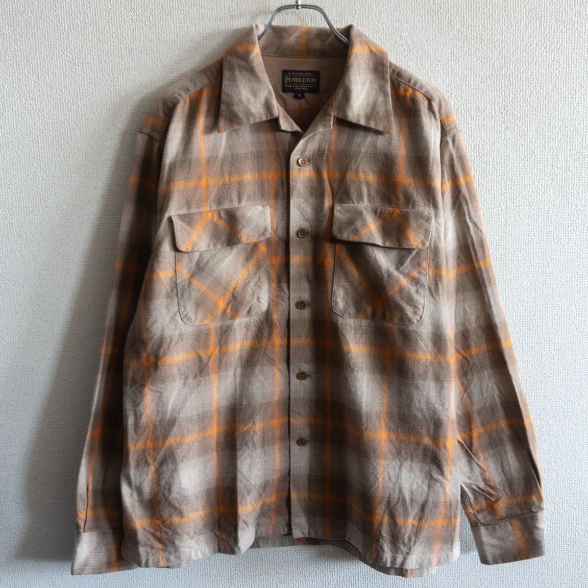 Pendleton PENDLETON Open Collar Cotton Ombre Shirt Size M Size US M / EU 48-50 / 2 - 1 Thumbnail